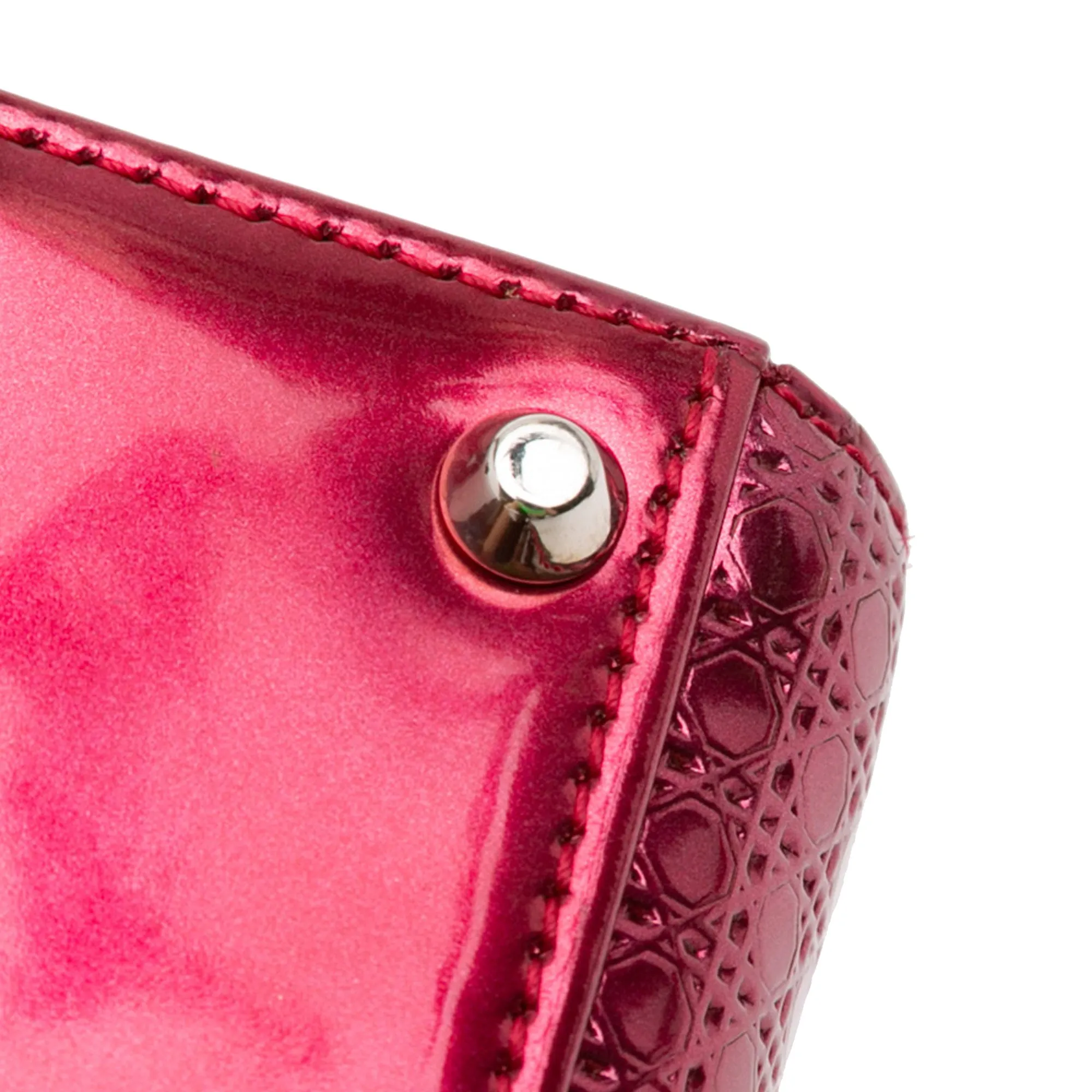Mini Metallic Patent Microcannage Lady Dior