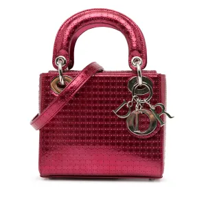 Mini Metallic Patent Microcannage Lady Dior
