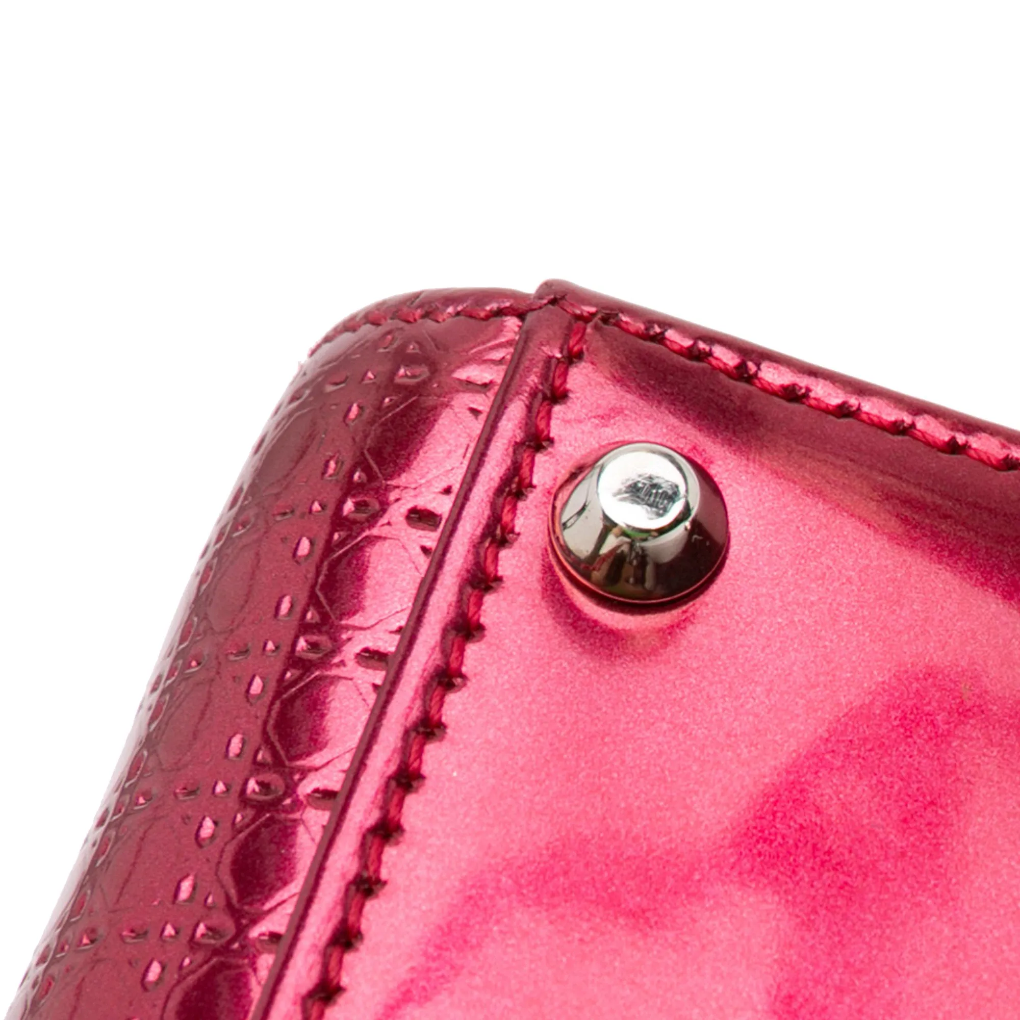 Mini Metallic Patent Microcannage Lady Dior
