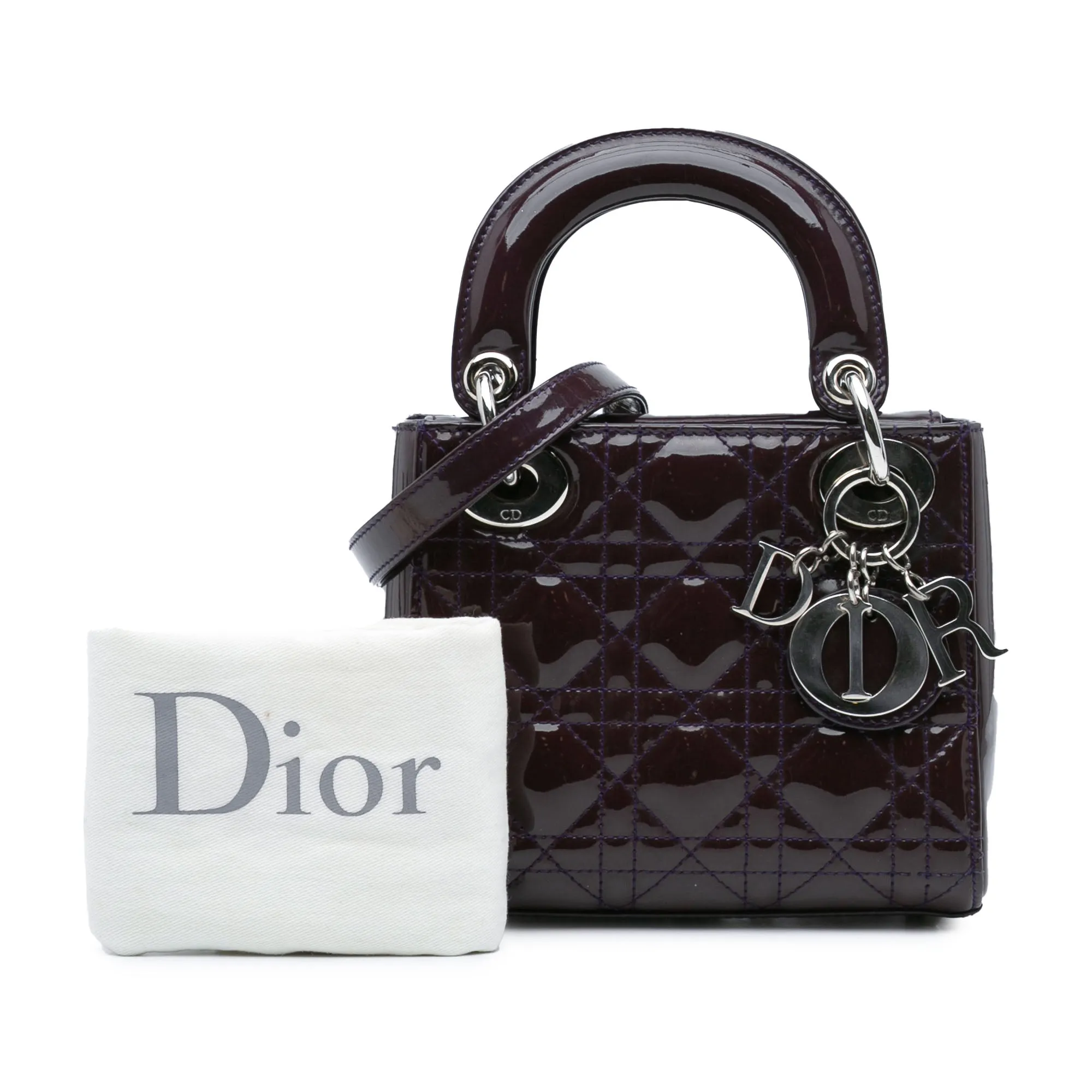 Mini Patent Cannage Lady Dior