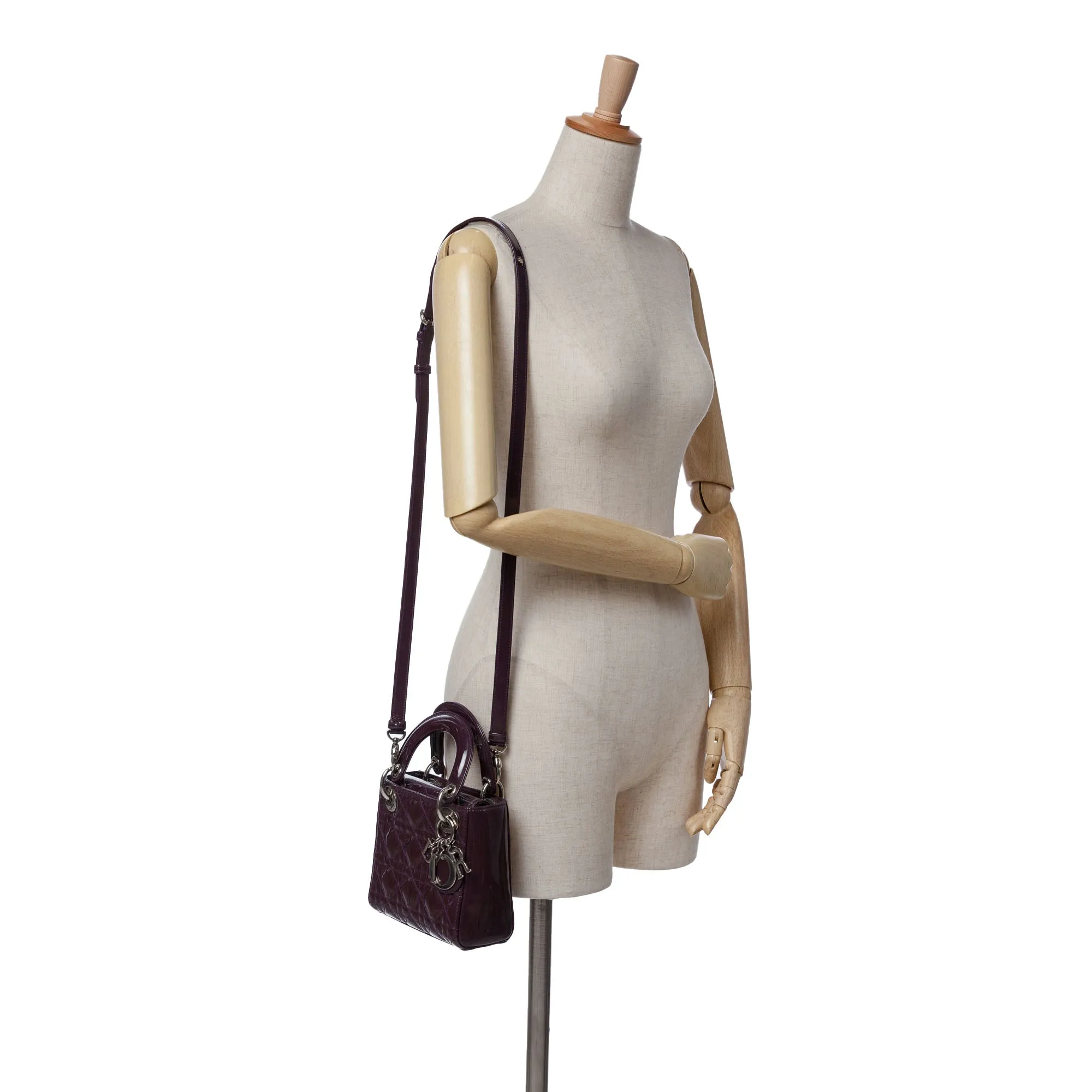 Mini Patent Cannage Lady Dior