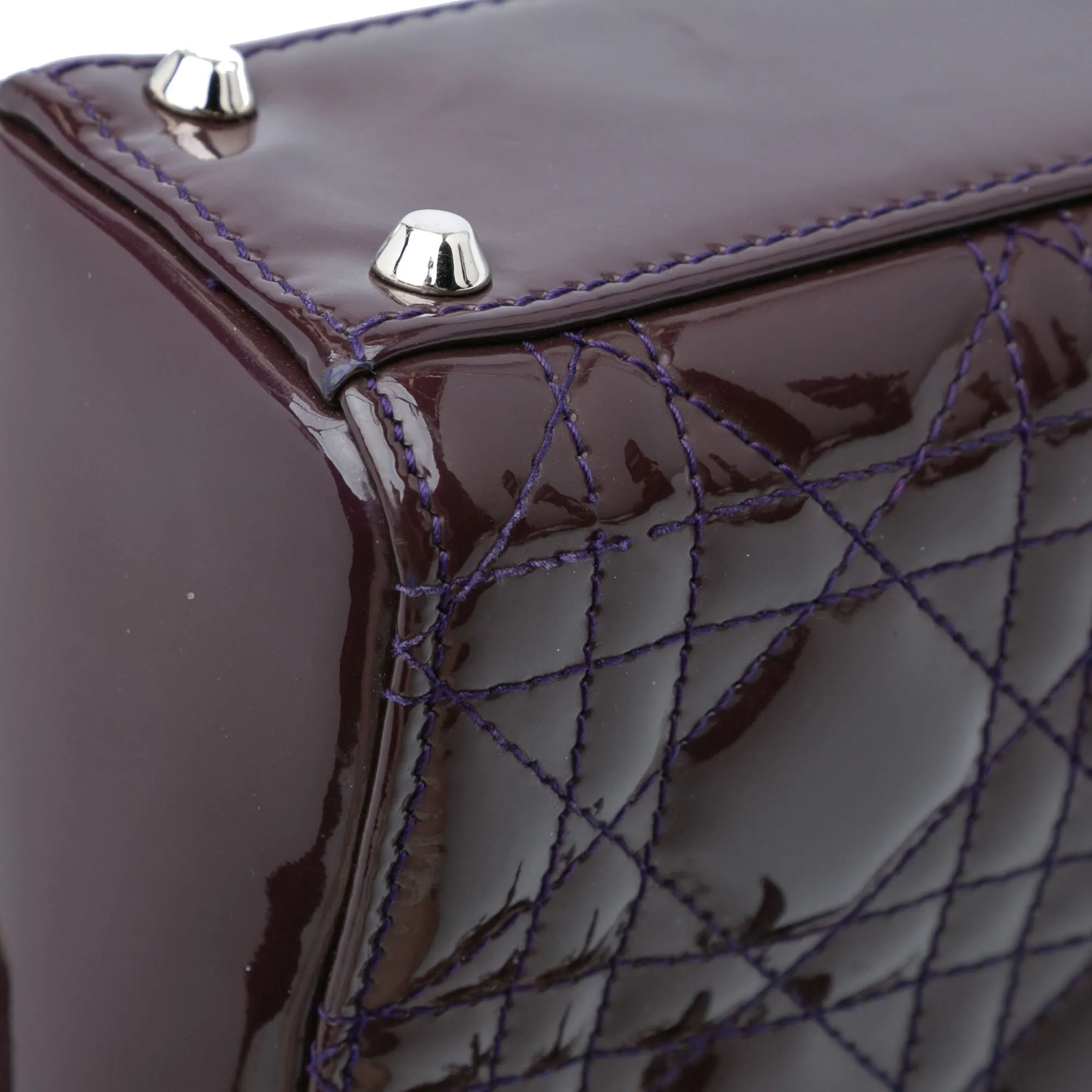 Mini Patent Cannage Lady Dior