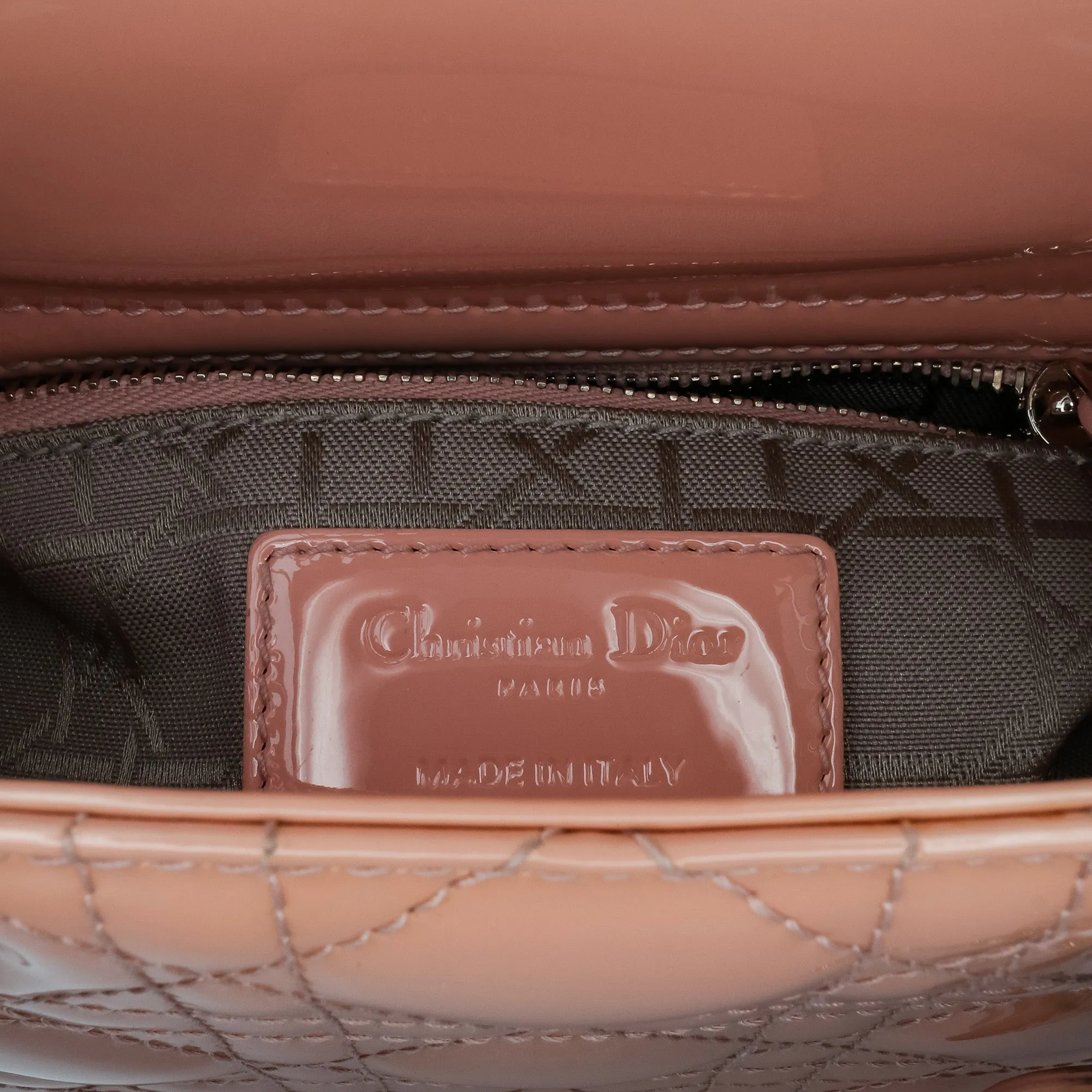 Mini Patent Cannage Lady Dior