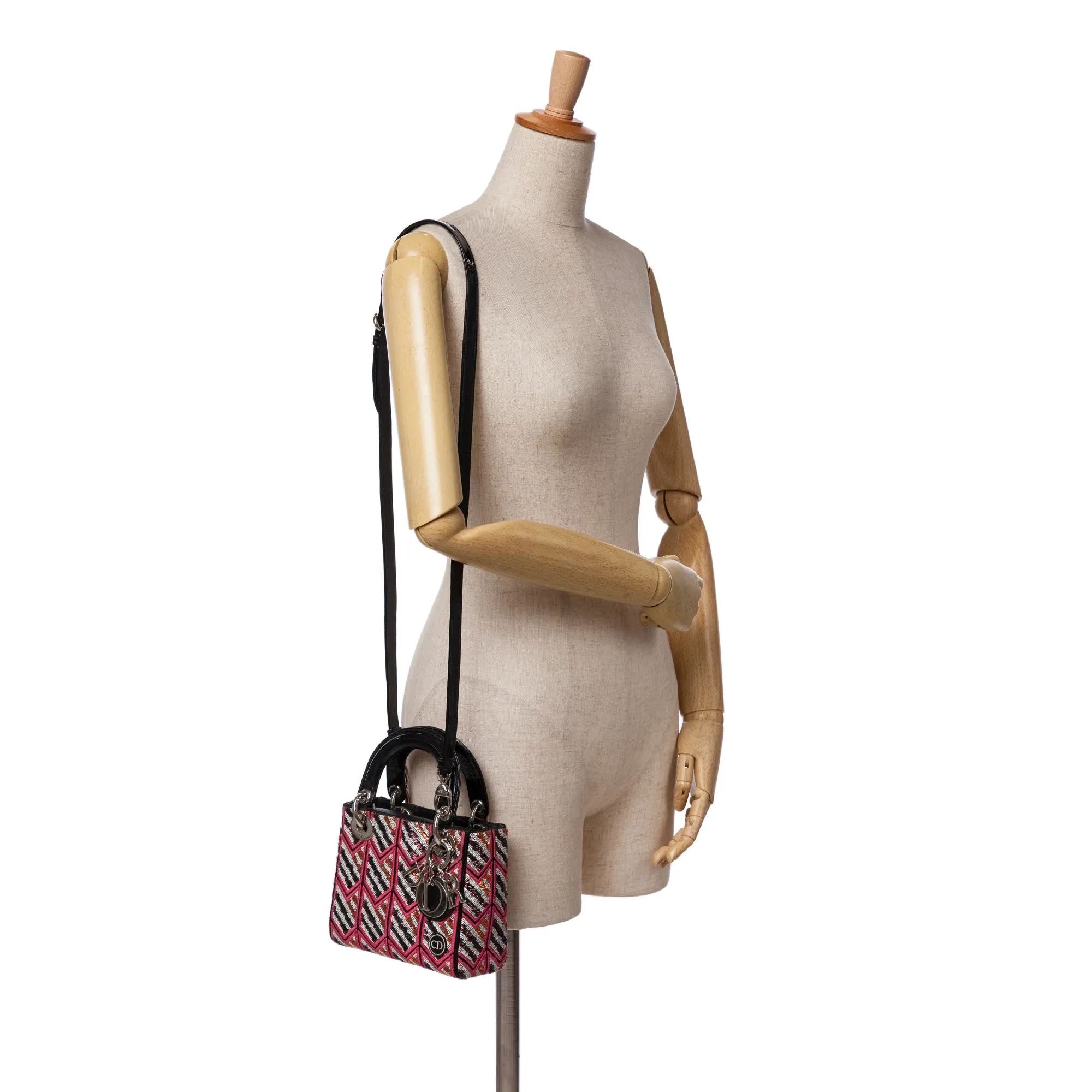 Mini Patent Sequined Lady Dior