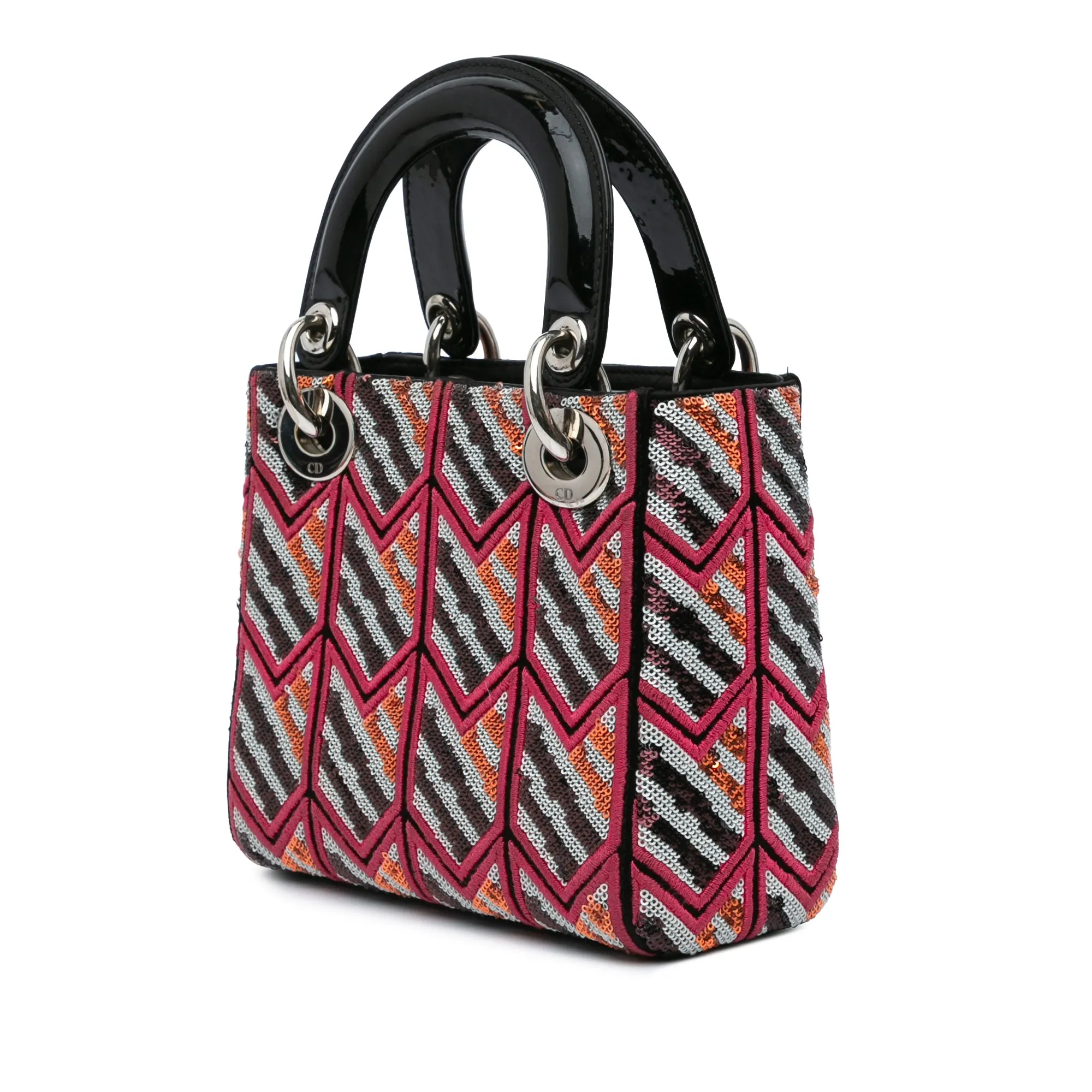 Mini Patent Sequined Lady Dior