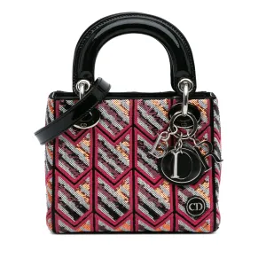 Mini Patent Sequined Lady Dior