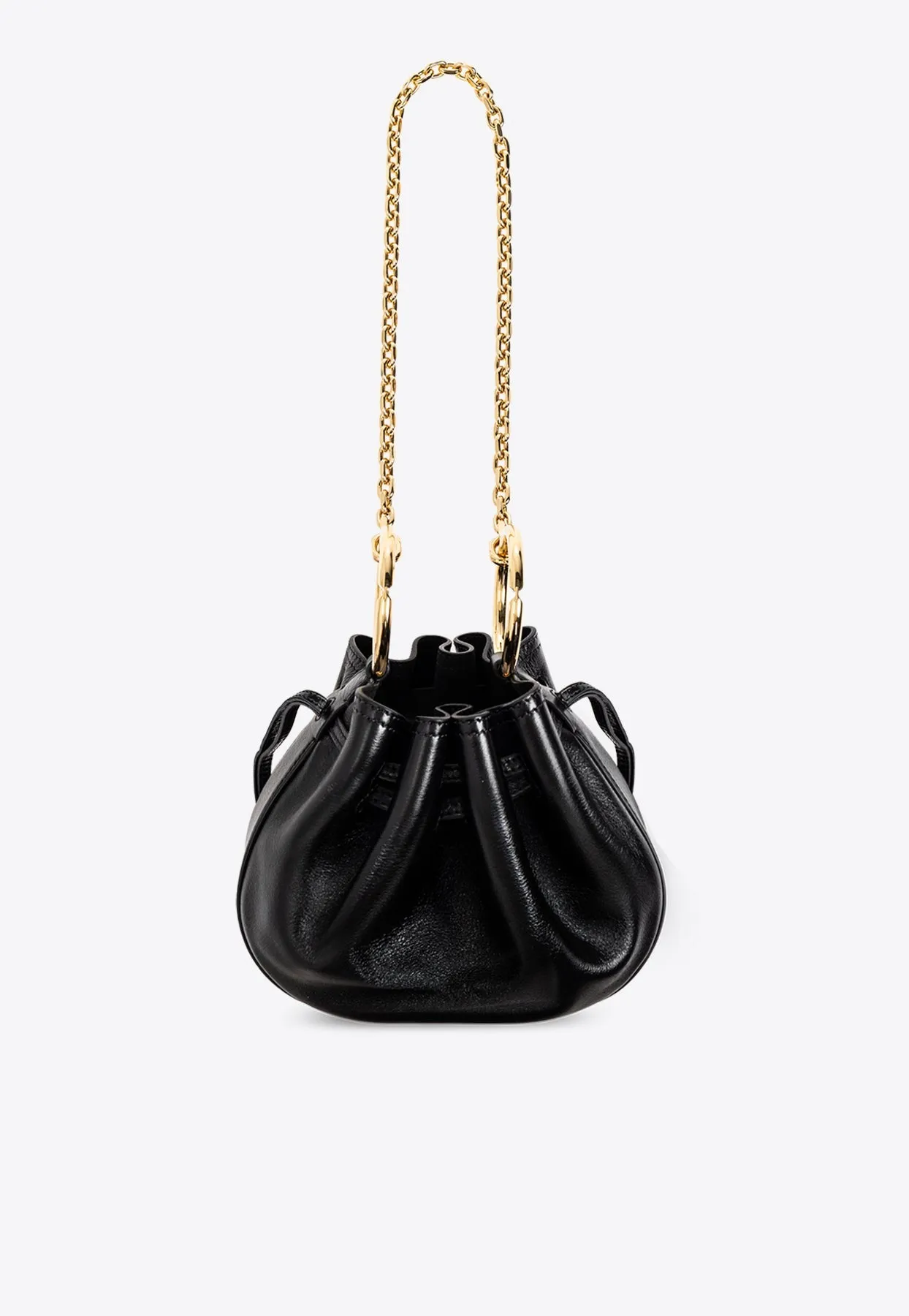 Mini Pumpkin Leather Shoulder Bag