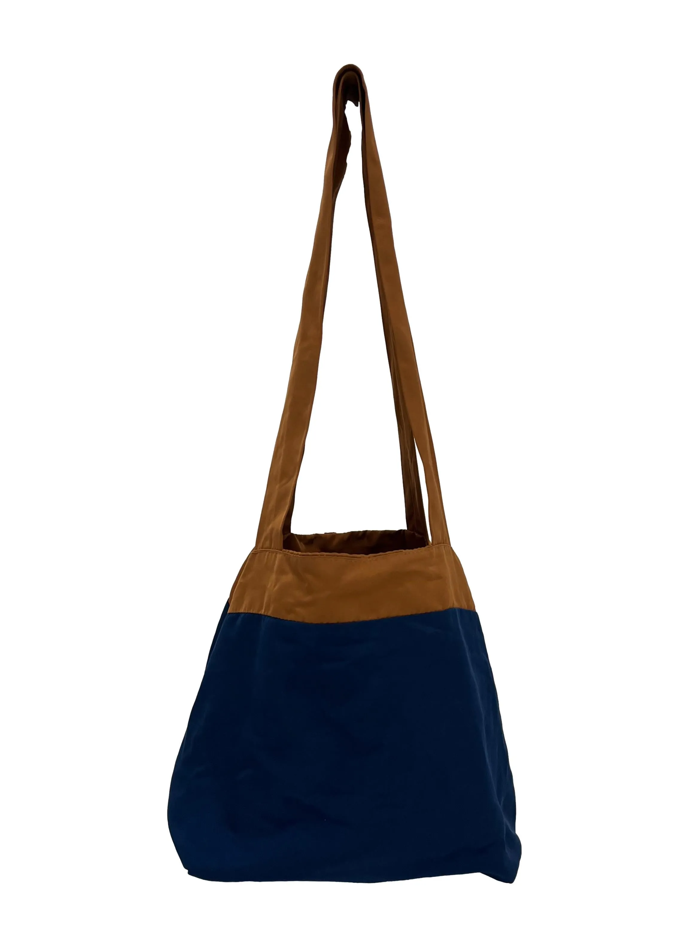 Mini Reversible Bag In Navy/Brown