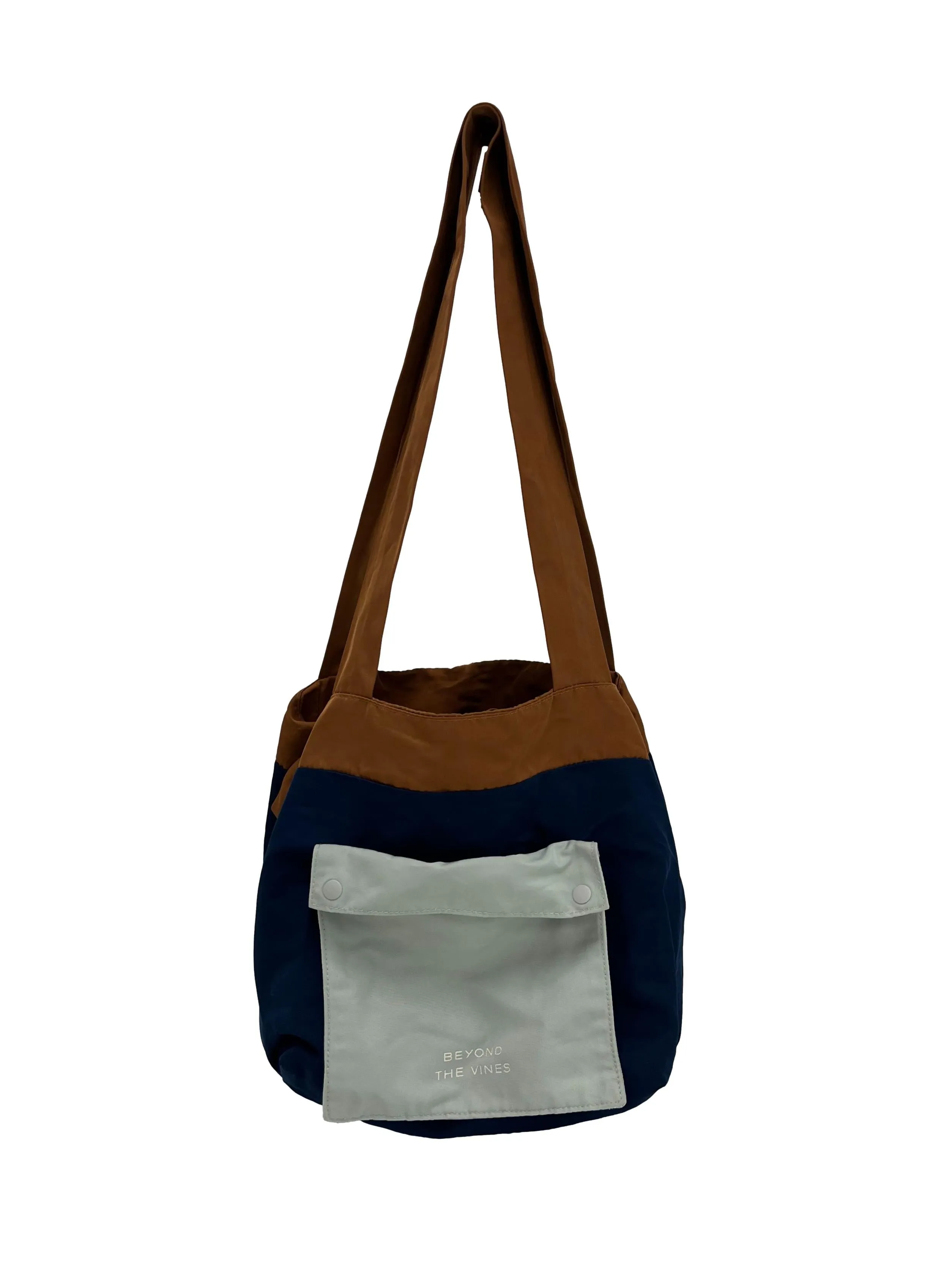 Mini Reversible Bag In Navy/Brown