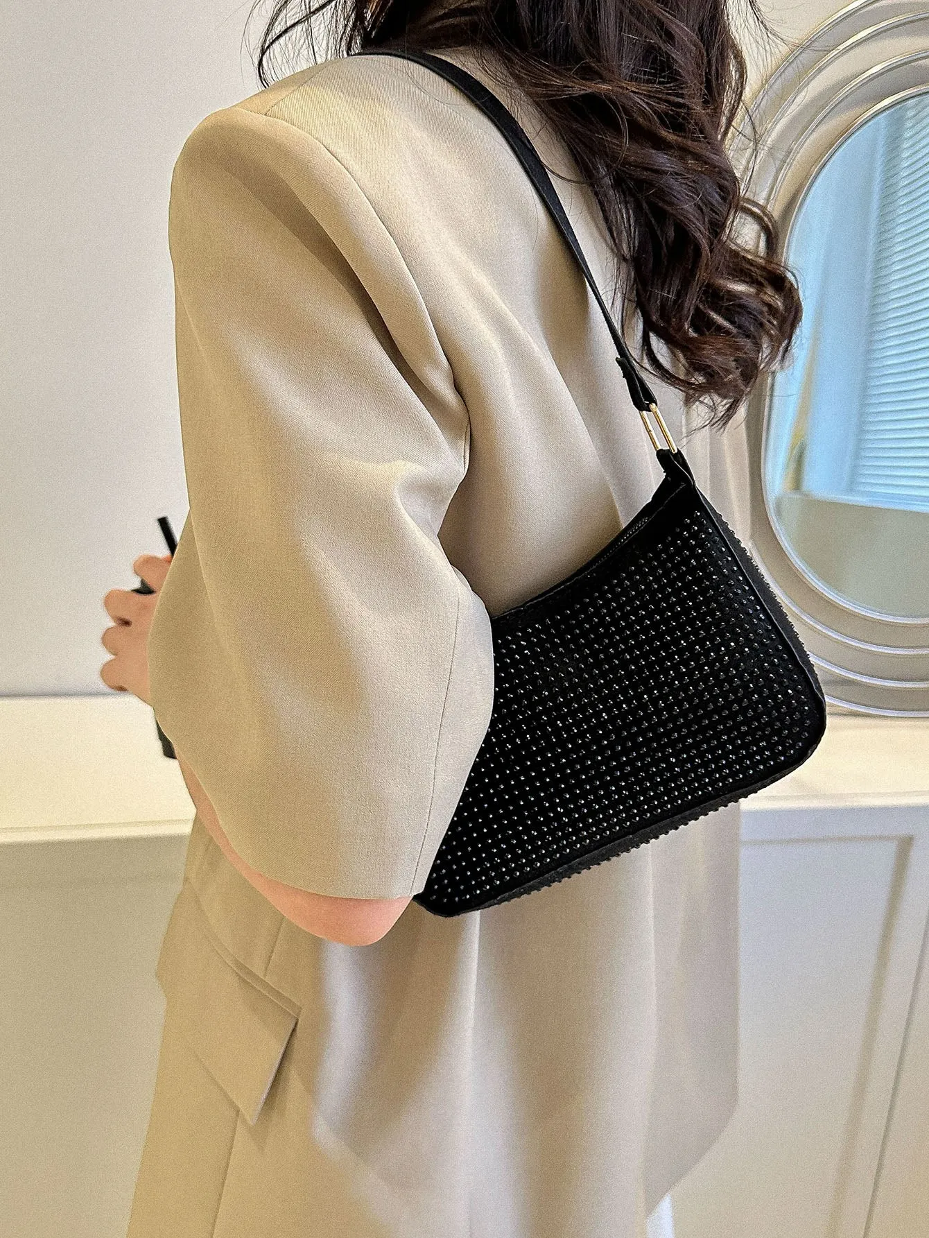Mini Studded Decor Shoulder Bag