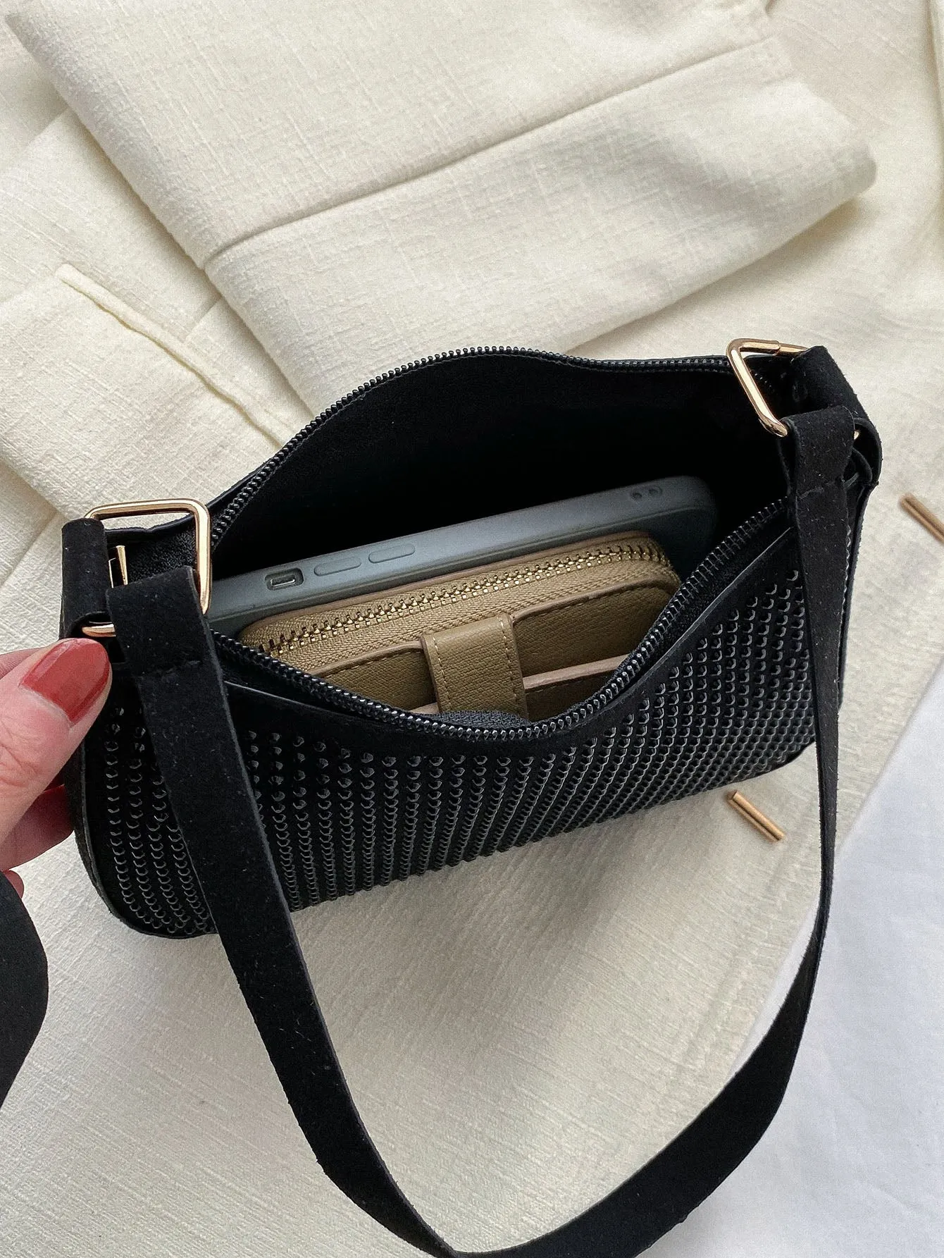 Mini Studded Decor Shoulder Bag