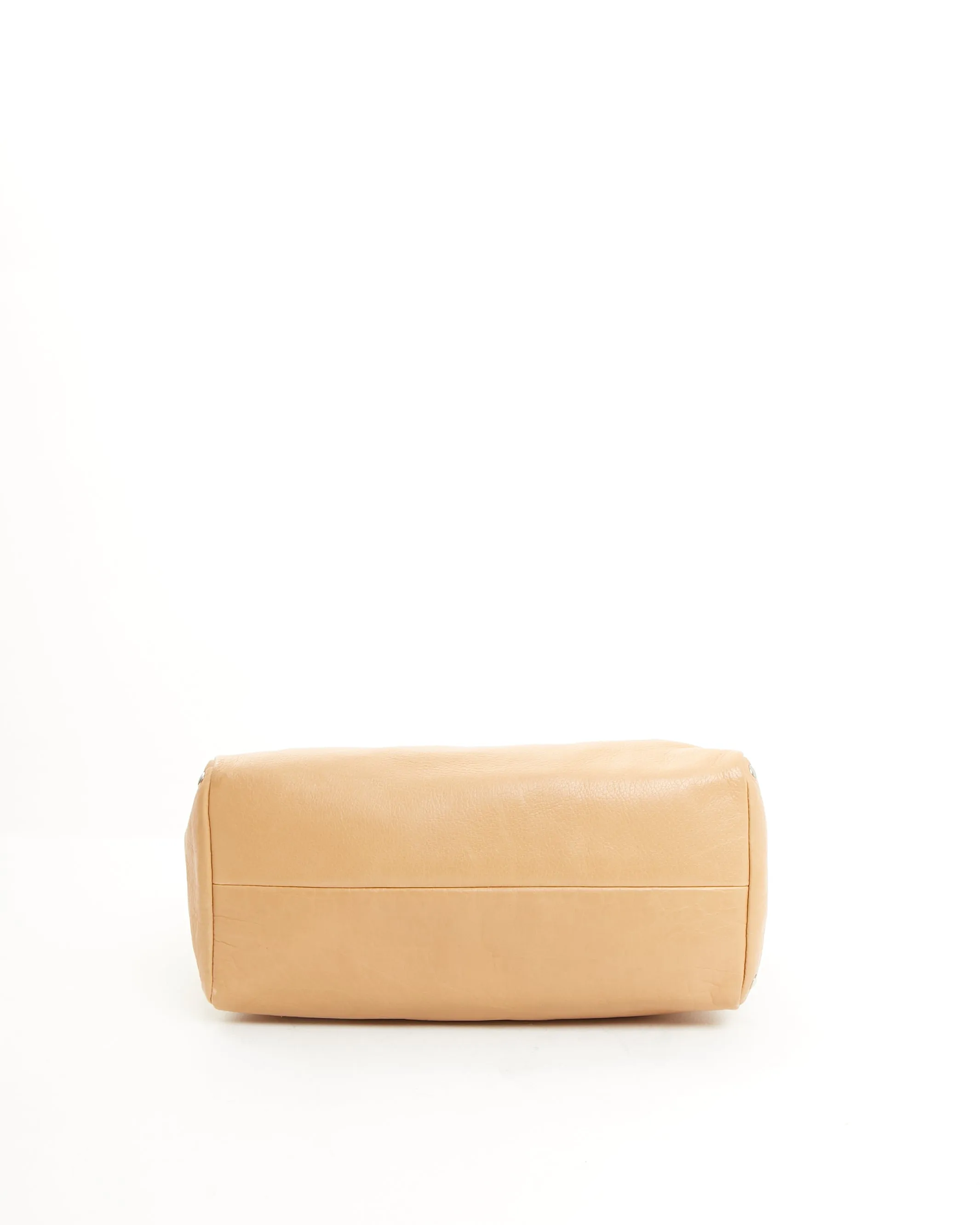 Miu Miu Beige Leather Studded Shoulder Bag