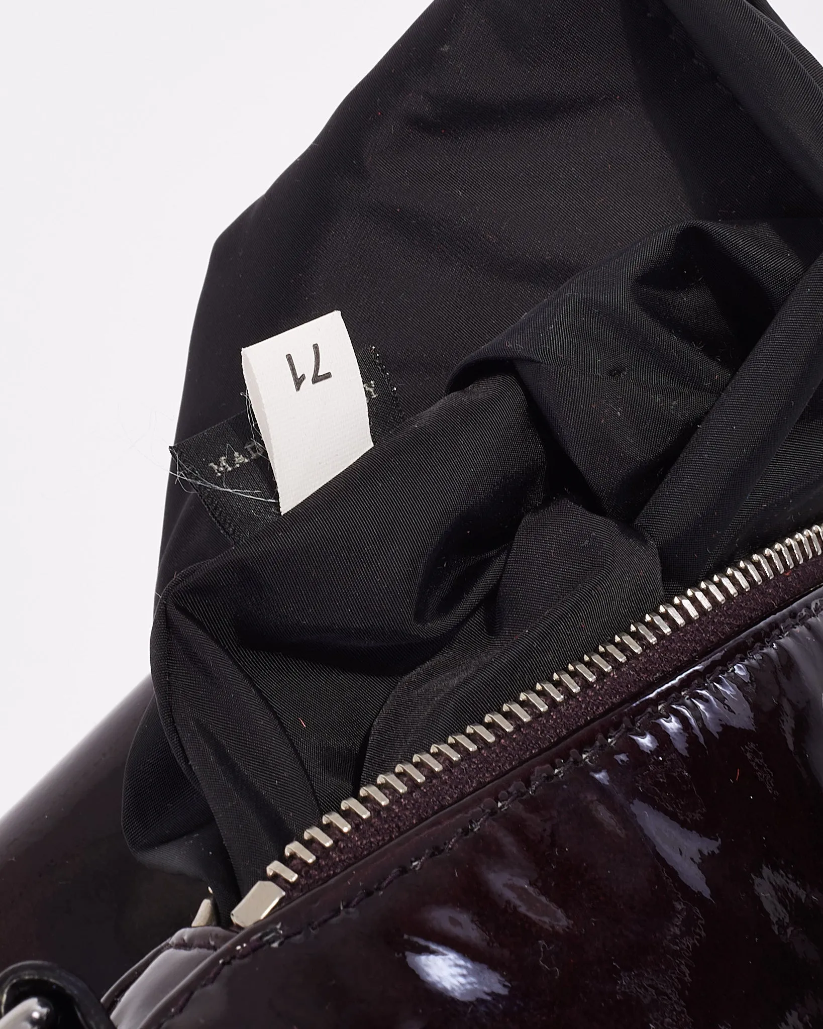 Miu Miu Purple Patent Pochette Charm Shoulder Bag