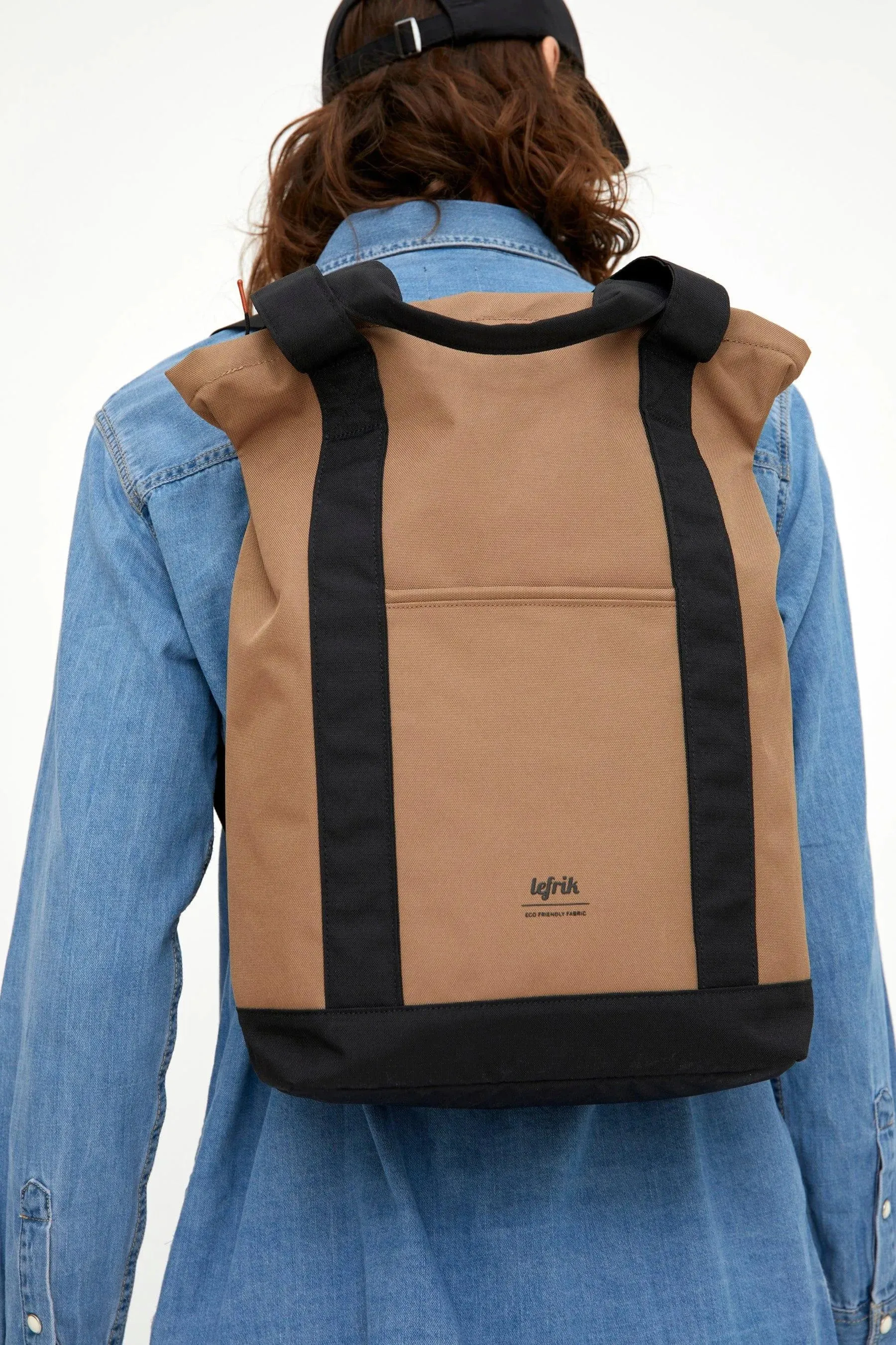 Mochila Bolso Lefrik Roots Tote Bag Maxi 15" Camel