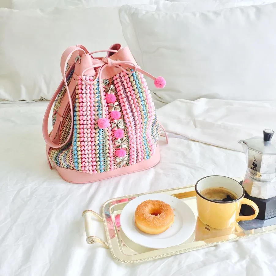 MOLLIS Embellished Drawstring Bucket