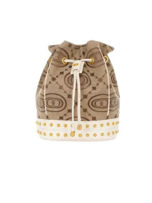 Monogram Ginger Bucket Jacquard   Leather - Beige Avory