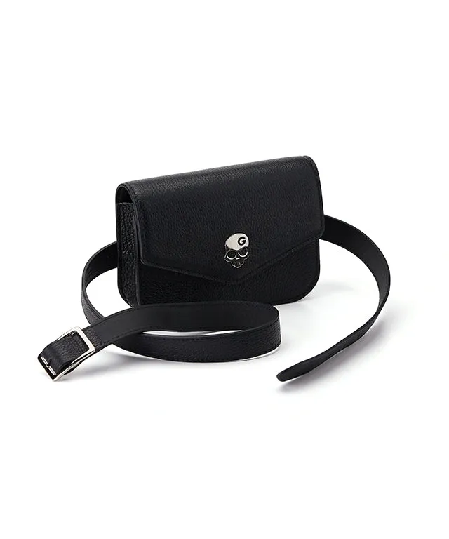 Monster G Belt Bag Rangefinder Case & Ball Pouch Leather Black