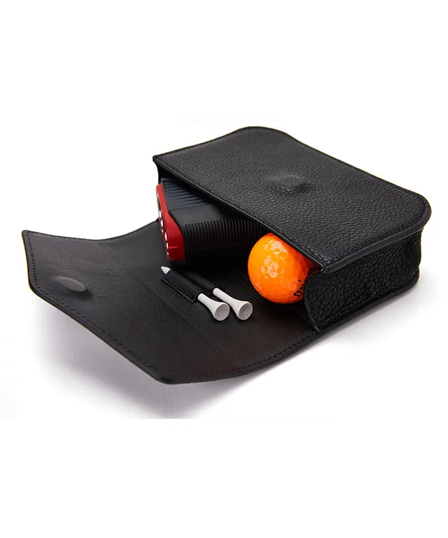 Monster G Belt Bag Rangefinder Case & Ball Pouch Leather Black
