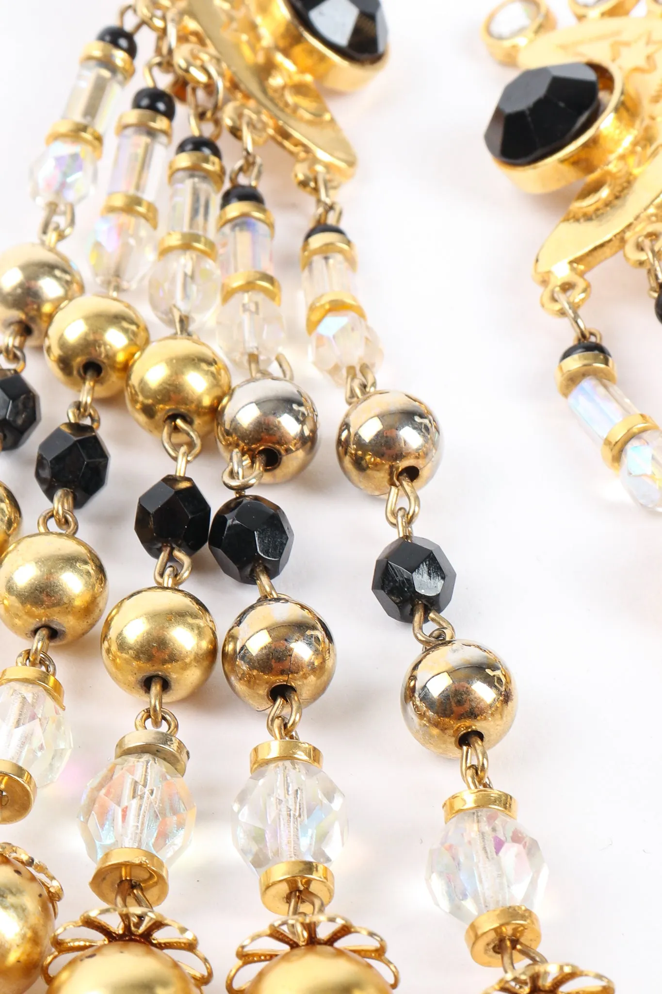 Moon & Stars Fringe Earrings
