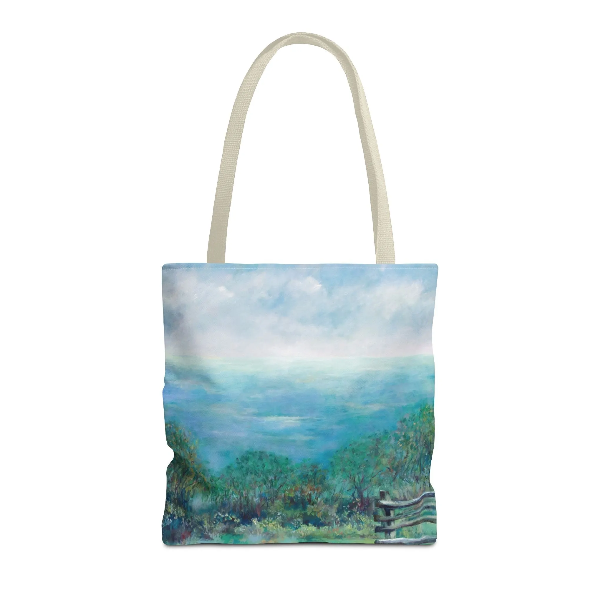 Mountain Nature Landscape Art Tote Bag Canvas Shopping Bag - Roaring Gap - Leslie Karpinski