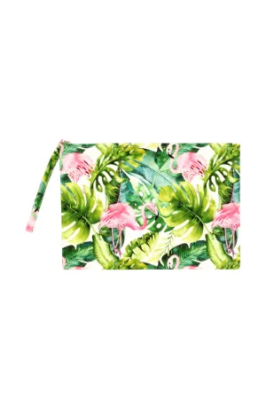 MP0133 - TROPICAL FLAMINGO POUCH