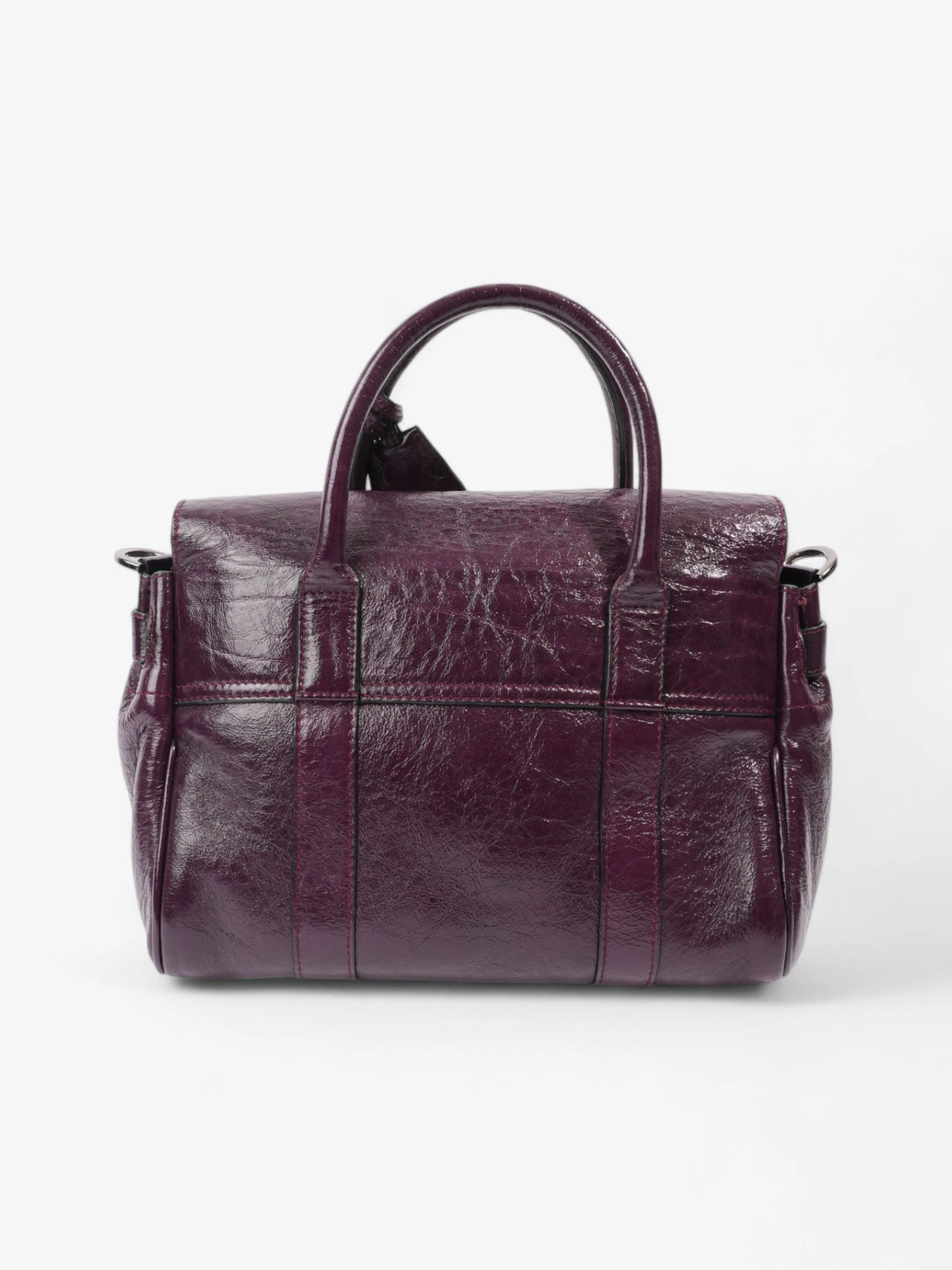 Mulberry Bayswater Satchel Plum Patent Leather