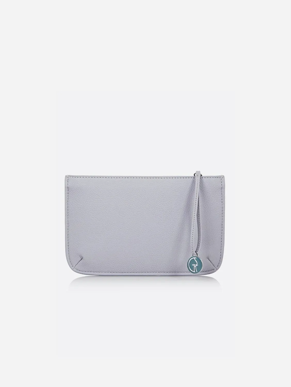 Multi-Function Vegan Leather Clutch | Grey