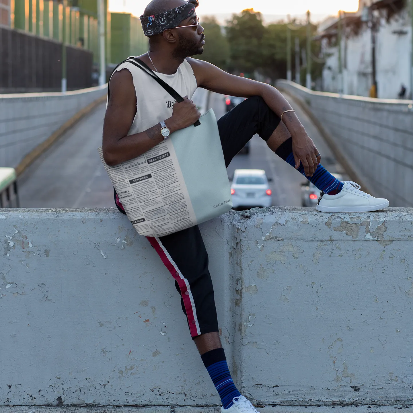 Multi purpose water proof, reversible, gym bag, Tyvek Dupont Paper & Canvas Tote Bag
