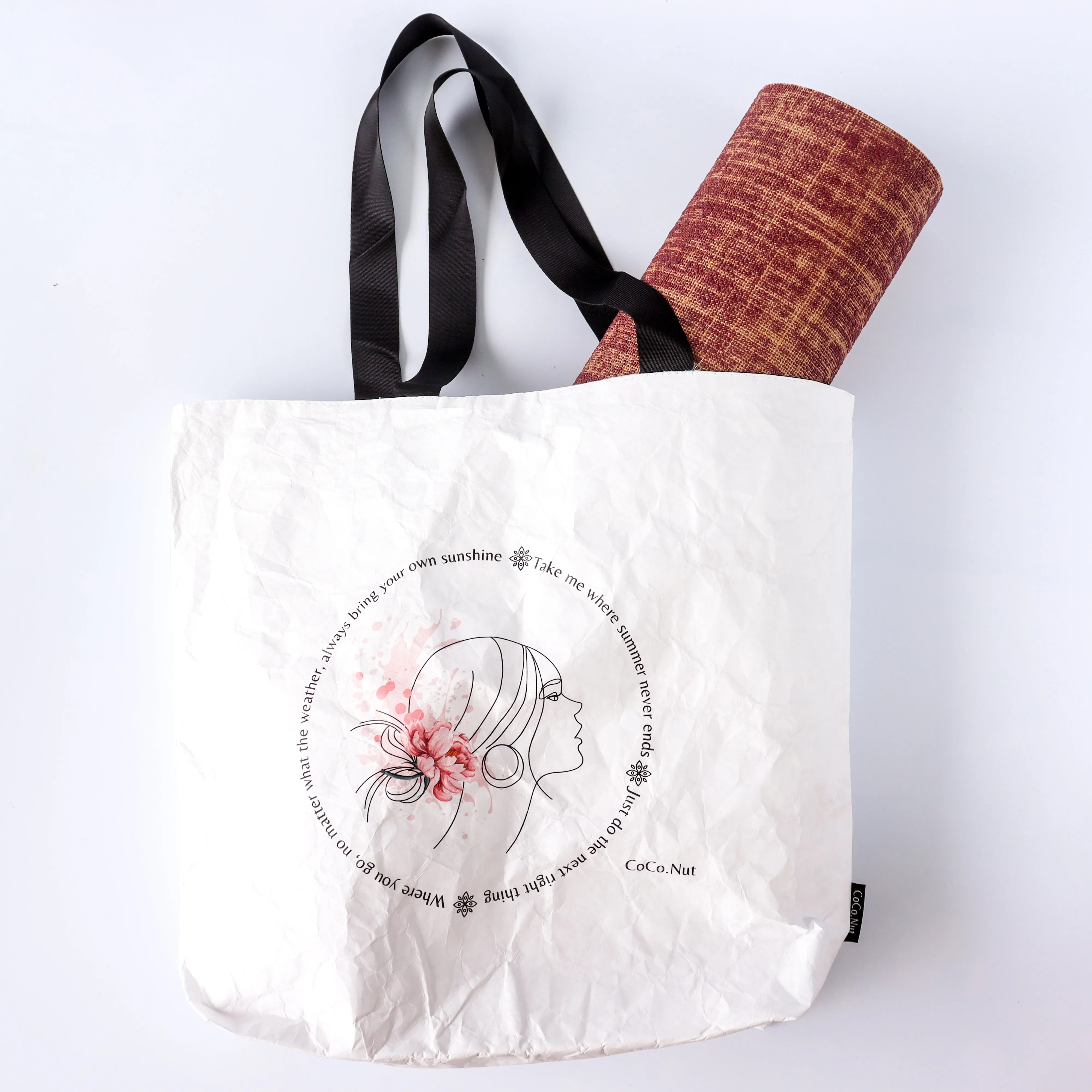Multi purpose water proof, reversible, gym bag, Tyvek Dupont Paper & Canvas Tote Bag