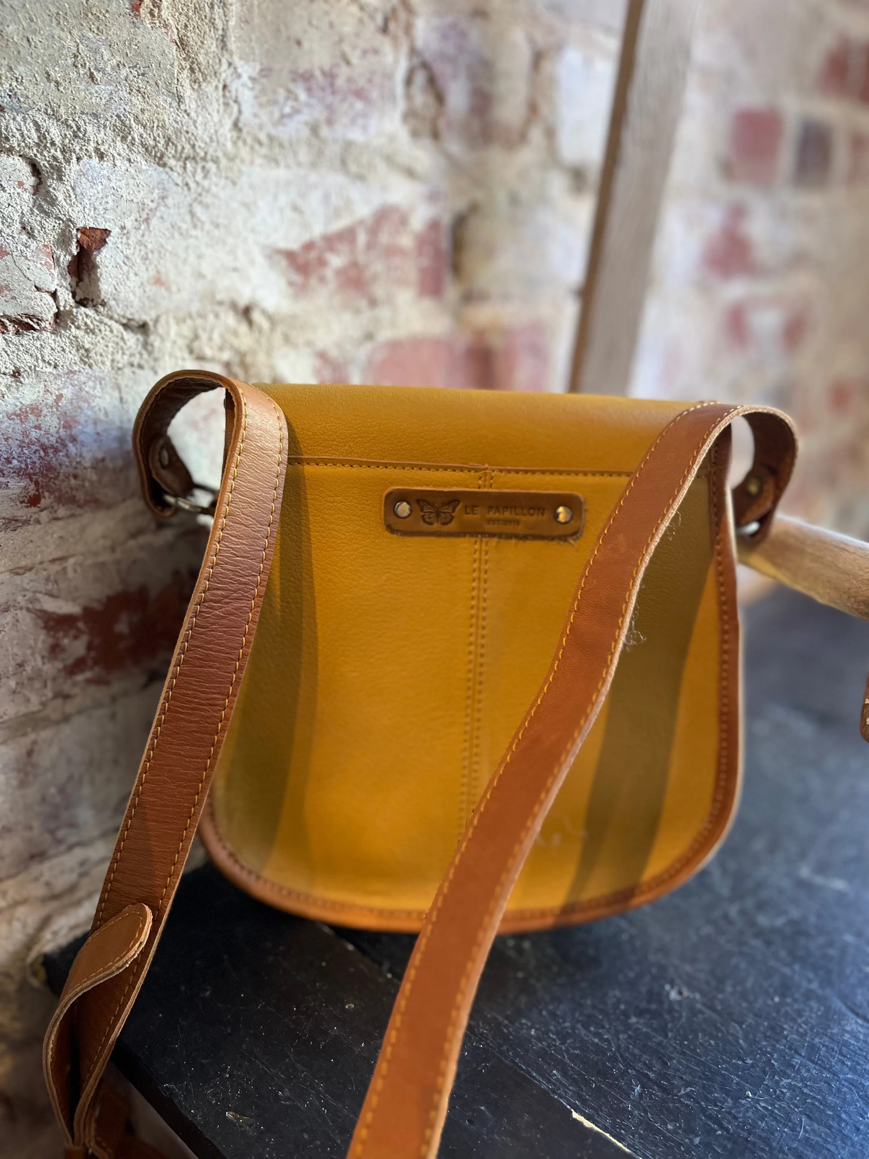 Mustard Leather Satchel