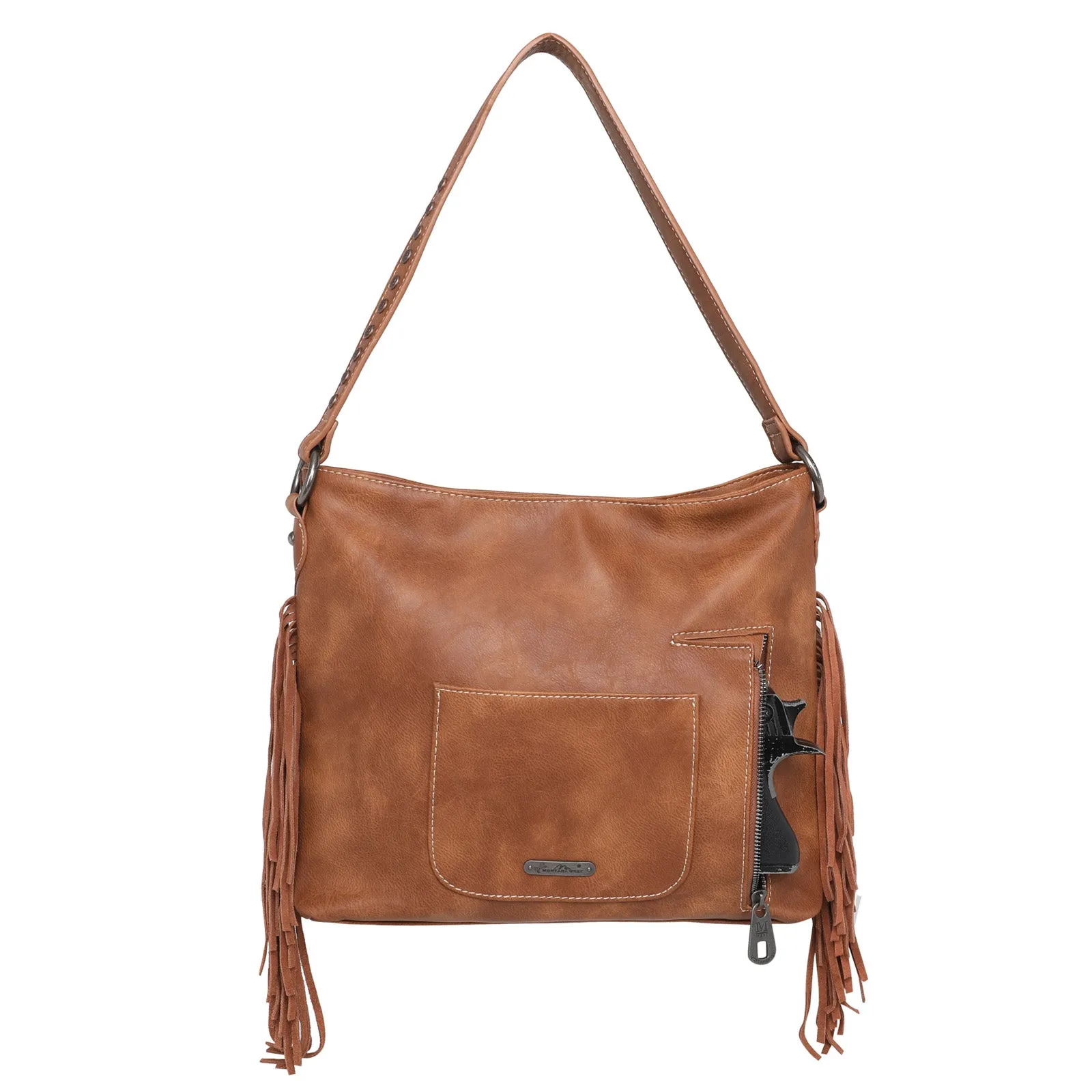 MWT118-G918 Trinity Ranch Hair-On Cowhide Indian Chief Collection Concealed Carry Hobo