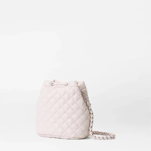 MZ Wallace Crosby Drawstring Bucket in Rose