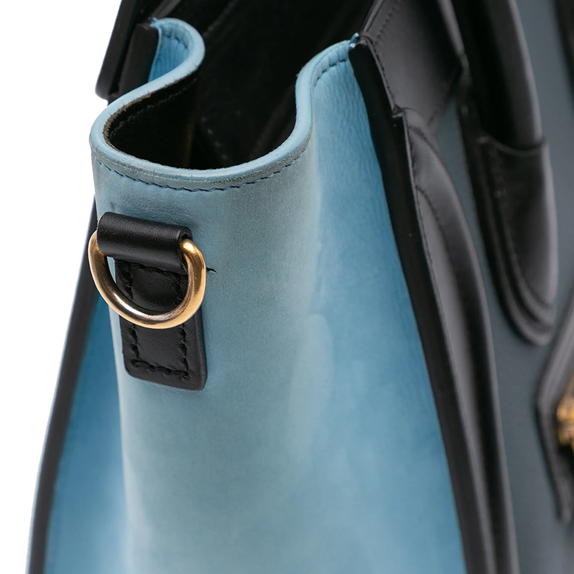 Nano Tricolor Leather Luggage Tote