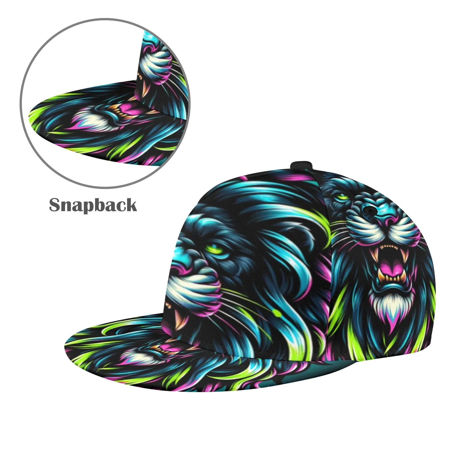 Neon Lion King Snapback Hat