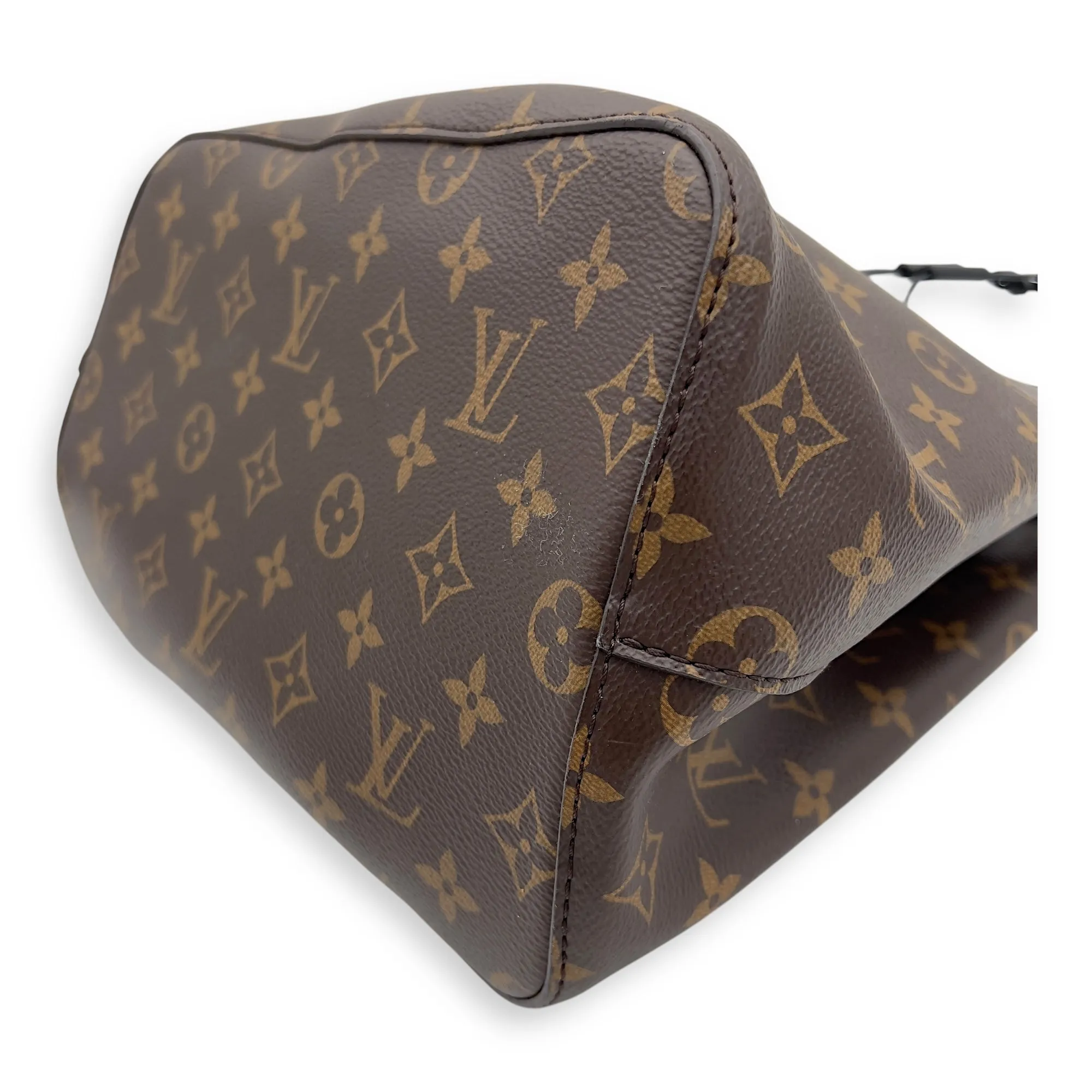 NeoNoe Bucket Bag Brown in Monogram Coated Canvas, Gold hardware