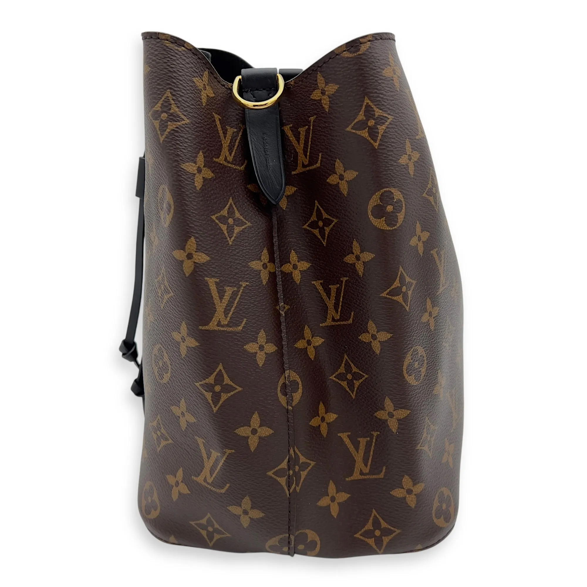 NeoNoe Bucket Bag Brown in Monogram Coated Canvas, Gold hardware