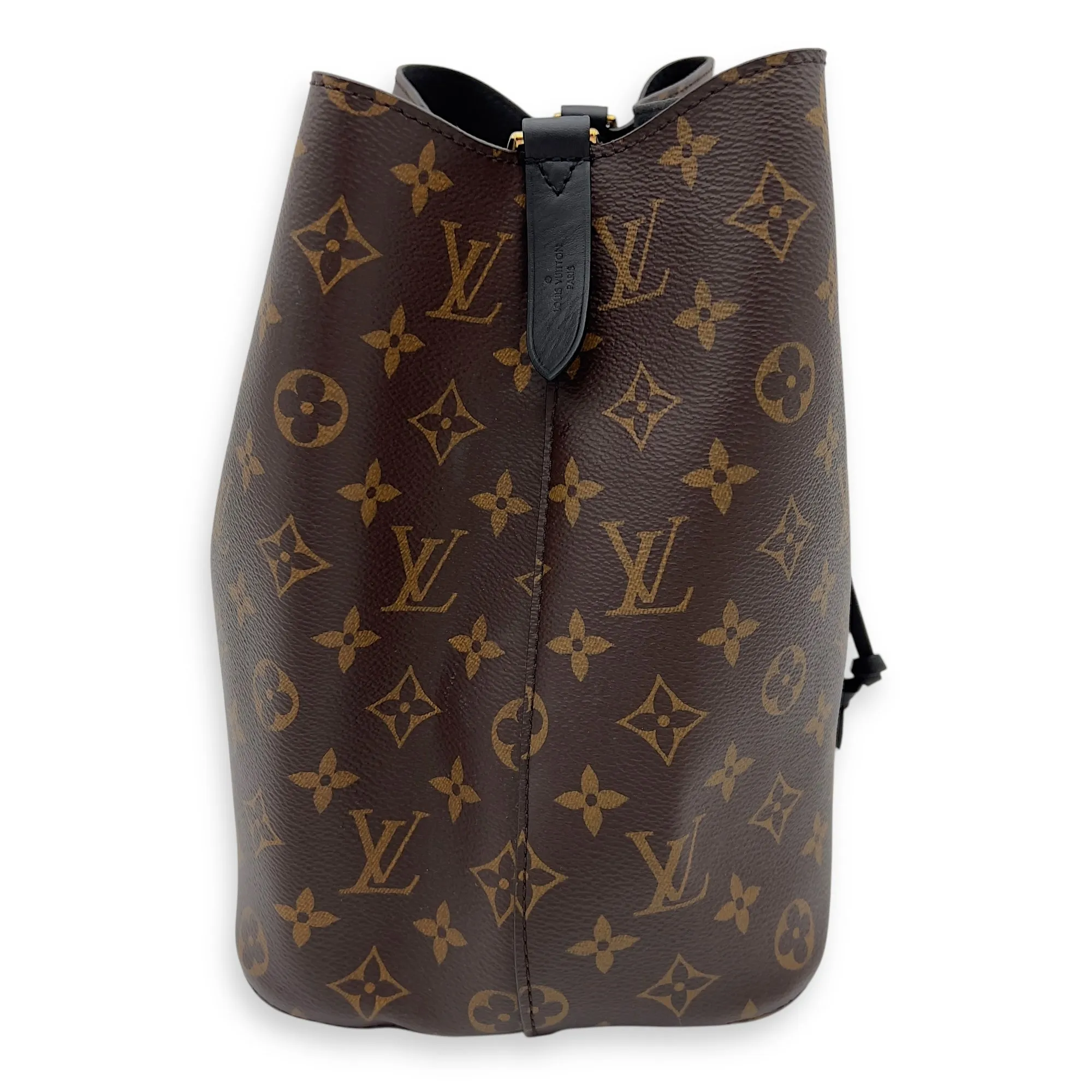 NeoNoe Bucket Bag Brown in Monogram Coated Canvas, Gold hardware