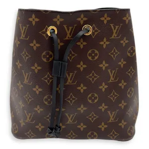 NeoNoe Bucket Bag Brown in Monogram Coated Canvas, Gold hardware