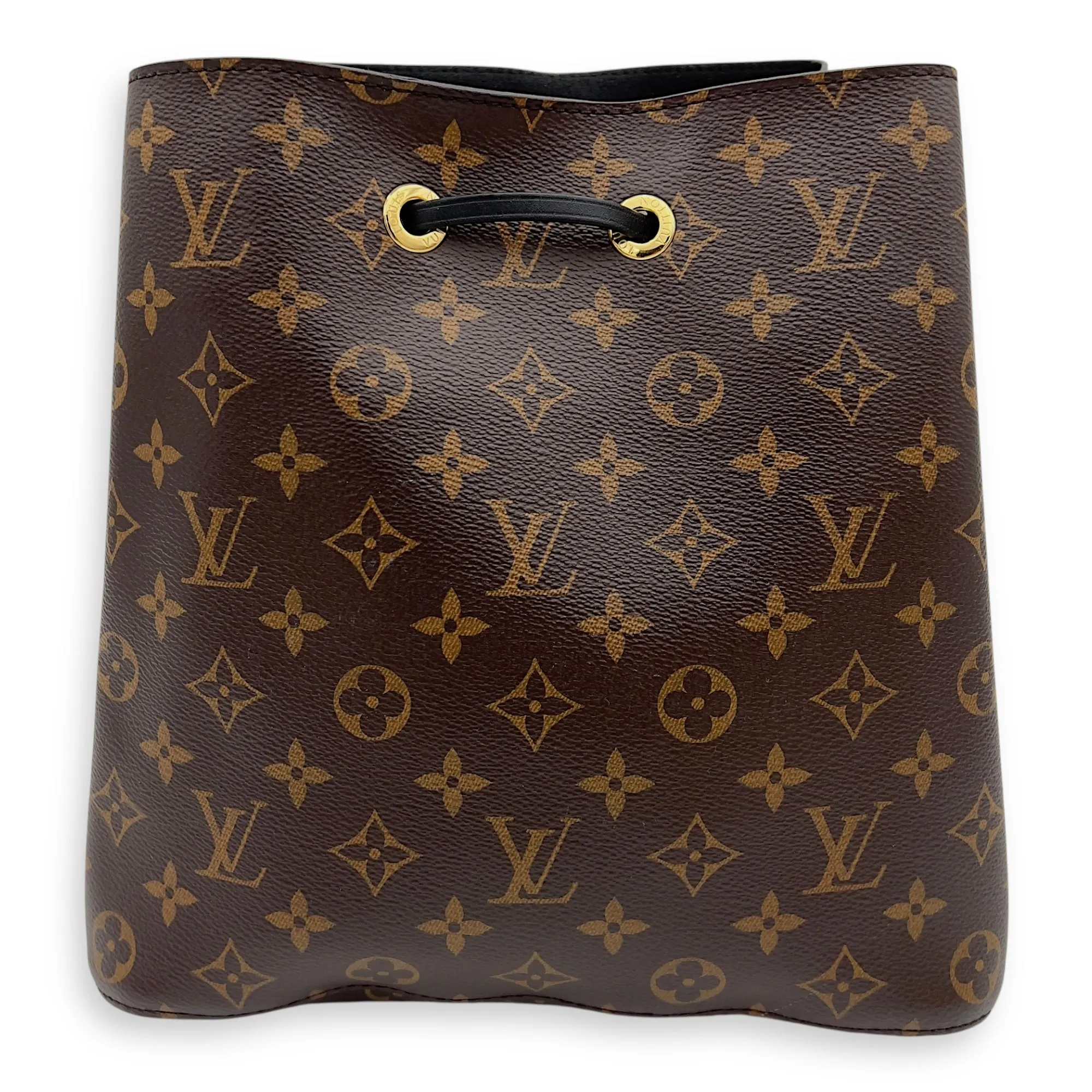 NeoNoe Bucket Bag Brown in Monogram Coated Canvas, Gold hardware