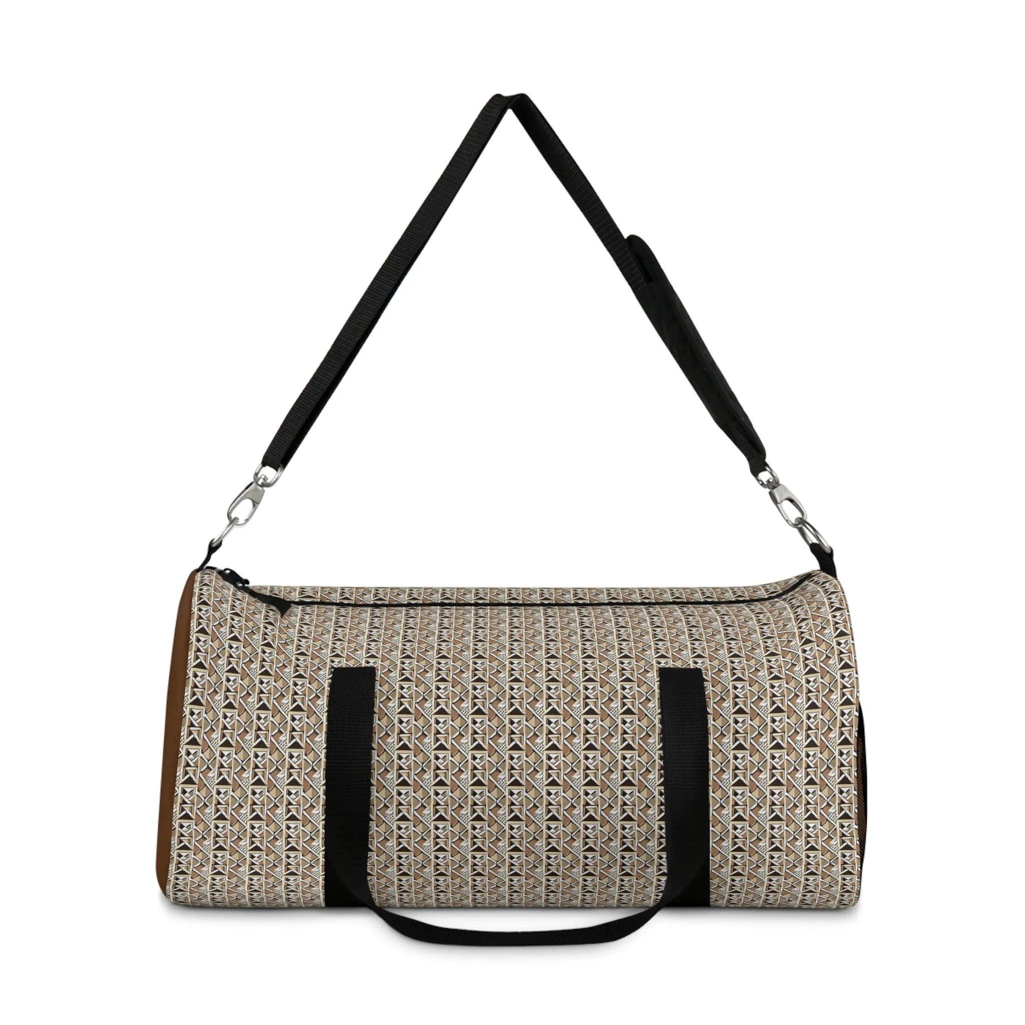 Neutral Color Pattern Duffel Travel Bag