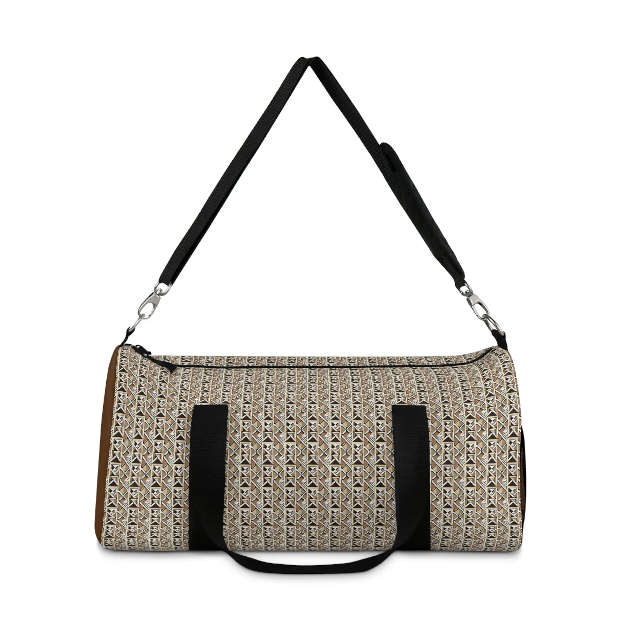 Neutral Color Pattern Duffel Travel Bag