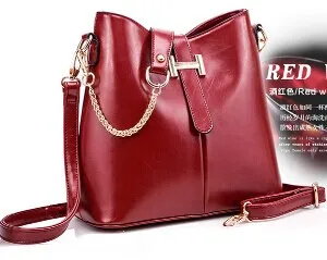 New Arrive Bucket Bags Composite Genuine Leather Handbags Famous Brand Design Women Messenger Bags Fashion Women Bags