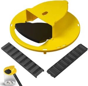 New Auto Rolling Reset Mouse Trap, Safe Rolling Bucket Lid Rat Trap, Humane Rolling Reset Rat Trap Safe for Children and Pets, Live Catch and Release Bucket Mouse Trap for Home（AXLS-Yellow）
