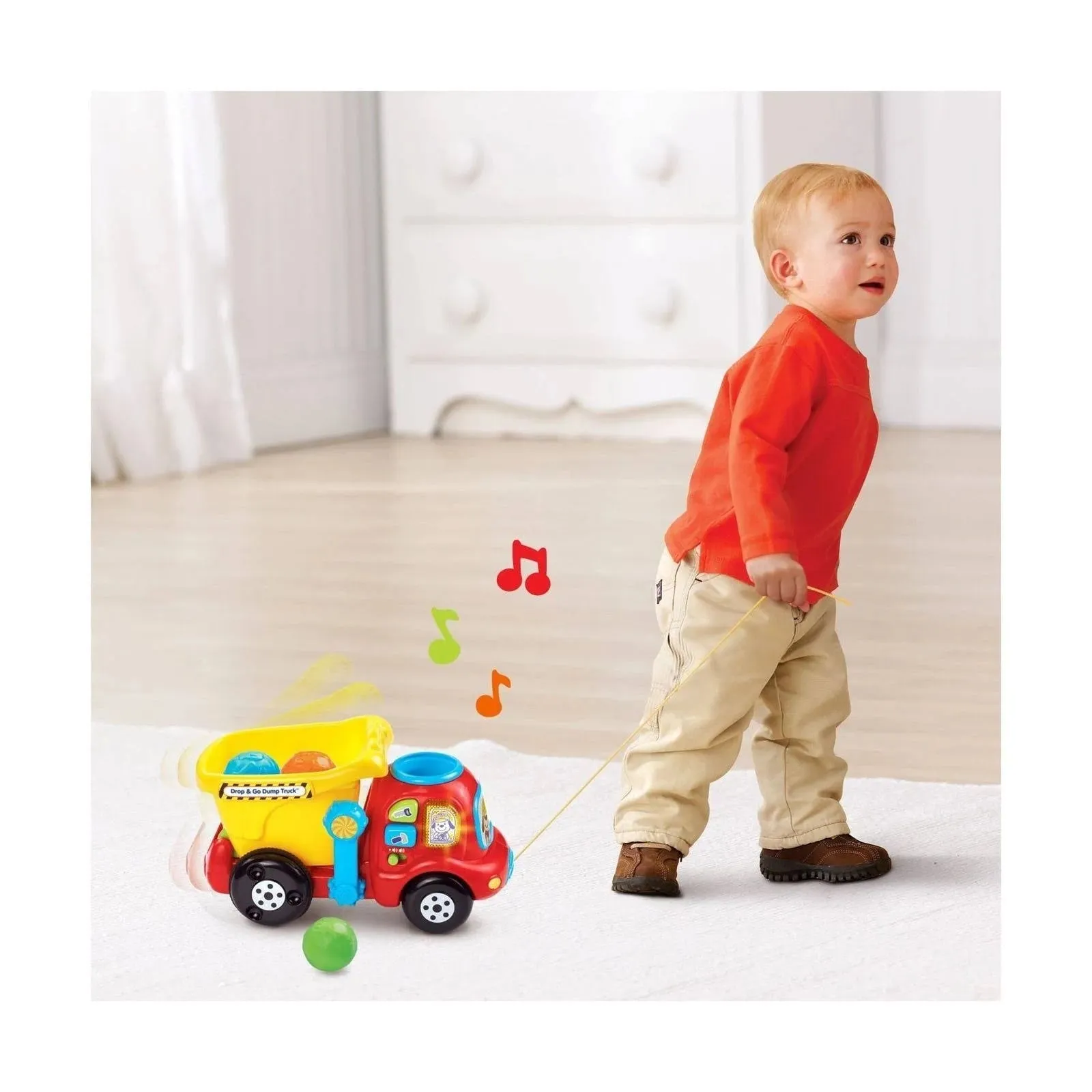 New in box! VTech Drop and Go Dump Truck, Yellow(English Version) Ages 6-36 Months