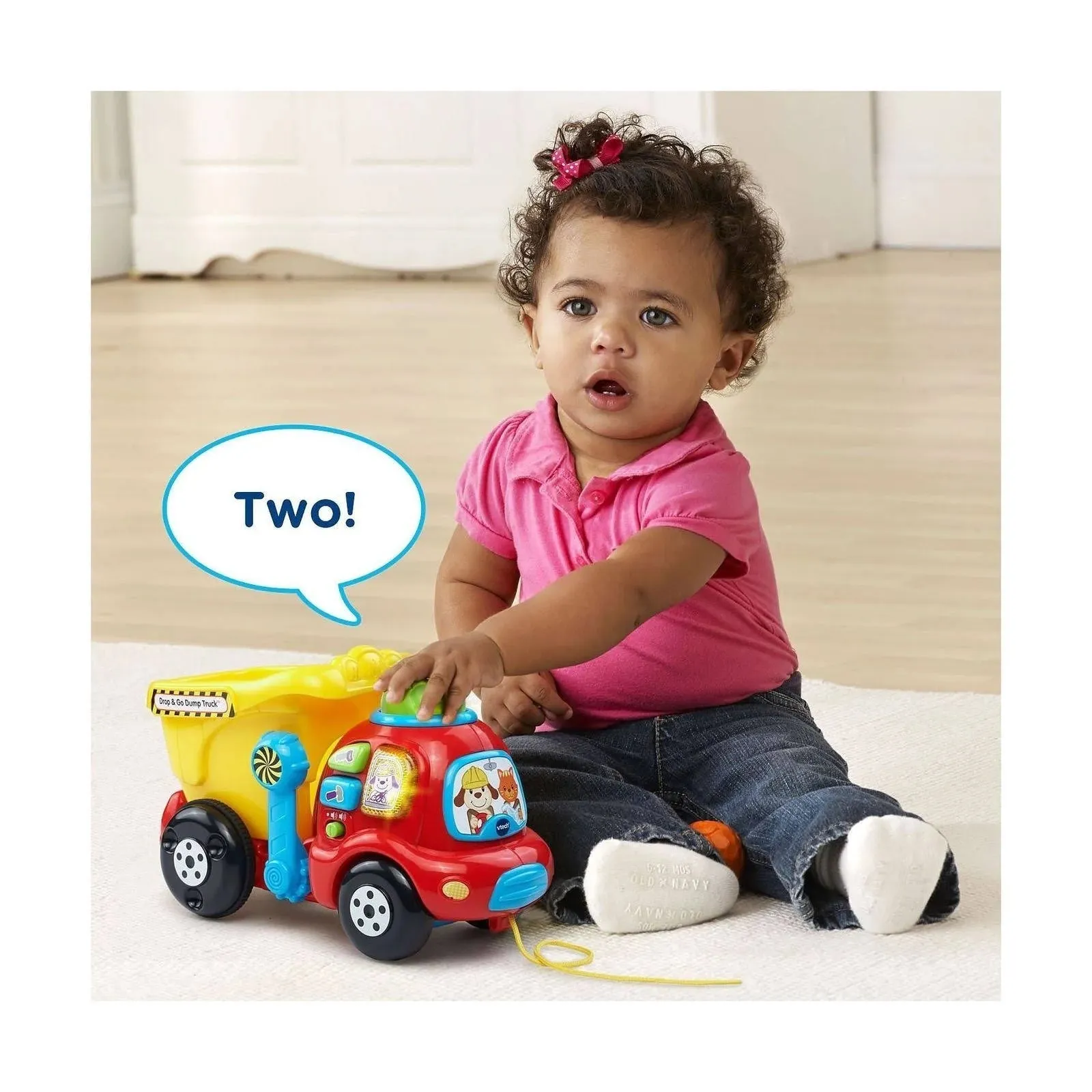 New in box! VTech Drop and Go Dump Truck, Yellow(English Version) Ages 6-36 Months