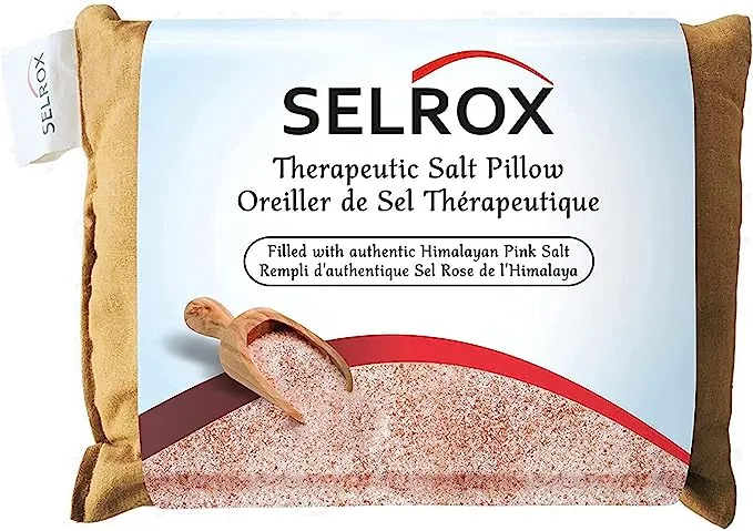 NEW Selrox Therapeutic Salt Pillow - Filled with authentic Himalayan Pink Salt! Selrox Heat Pad - Natural Himalayan Pink Salt microwavable heating pad for cramps, neck heating pad & hot bag