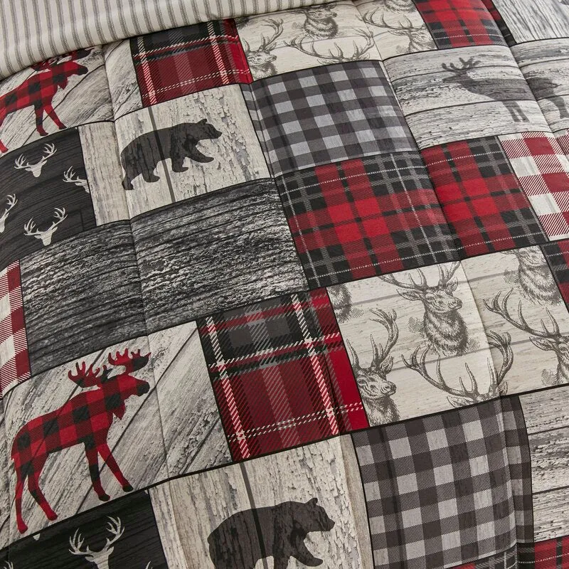 New Wayfair Millwood Pines Noella Reversible 3 Piece Quilt Set in King with Matching Tote!