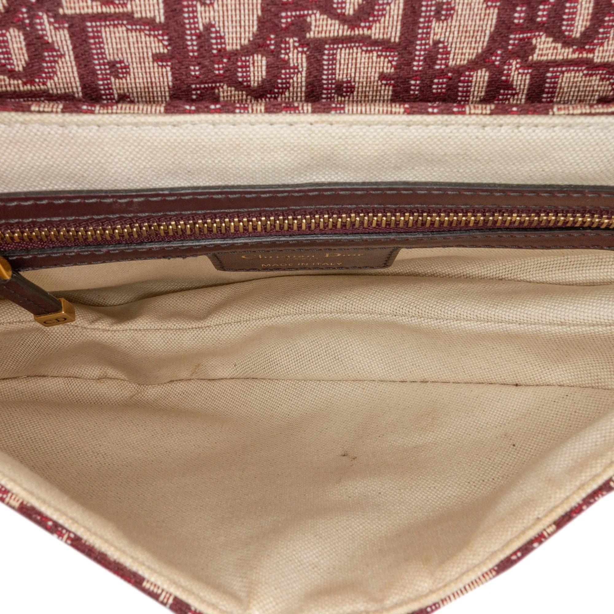 Oblique Canvas Saddle Bag