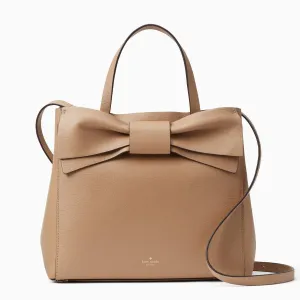 Olive Drive Brigette Bow Beige Satchel Bag
