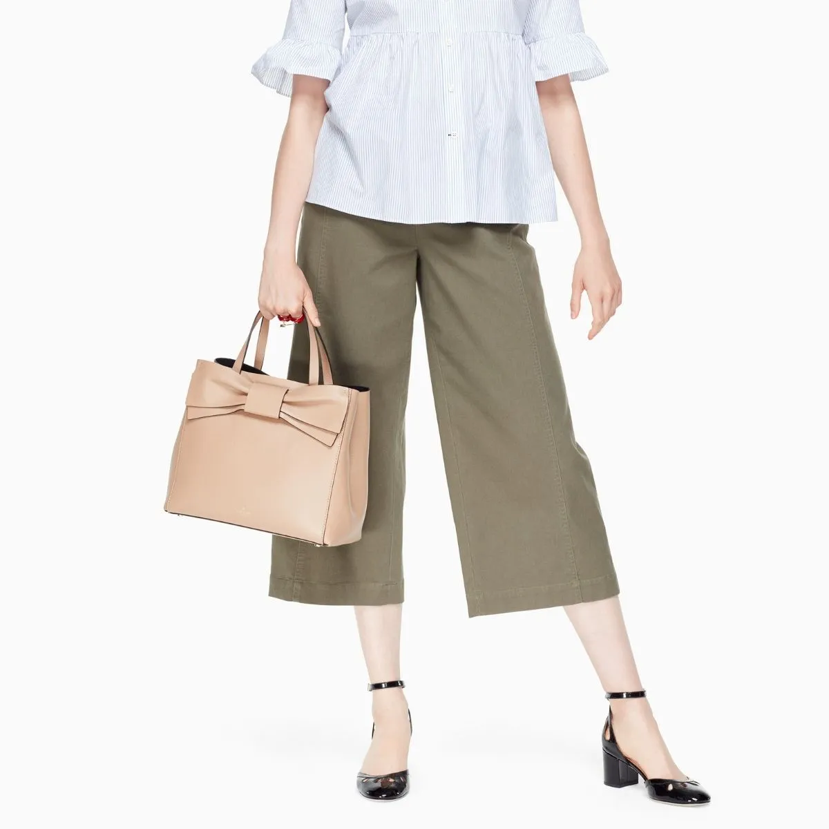 Olive Drive Brigette Bow Beige Satchel Bag